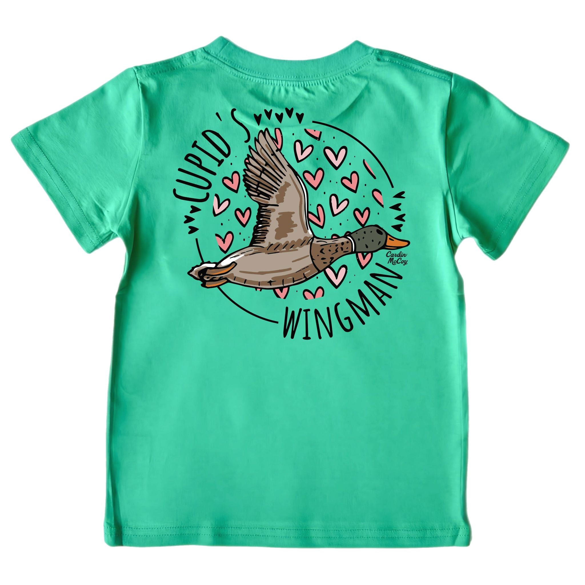 Kids' Cupid's Wingman Short-Sleeve Tee Short Sleeve T-Shirt Cardin McCoy Green XXS (2/3) Pocket