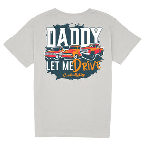 Kids' Daddy Let Me Drive Short Sleeve Tee Short Sleeve T-Shirt Cardin McCoy Ice Gray XXS (2/3) No Pocket