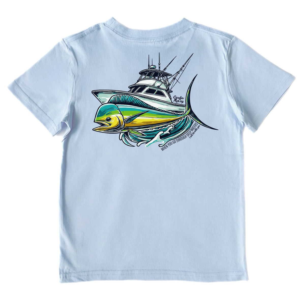 Kids' Deep Waters Mahi Performance Short-Sleeve Tee Short Sleeve T-Shirt Cardin McCoy Blue Sky XXS (2/3) 
