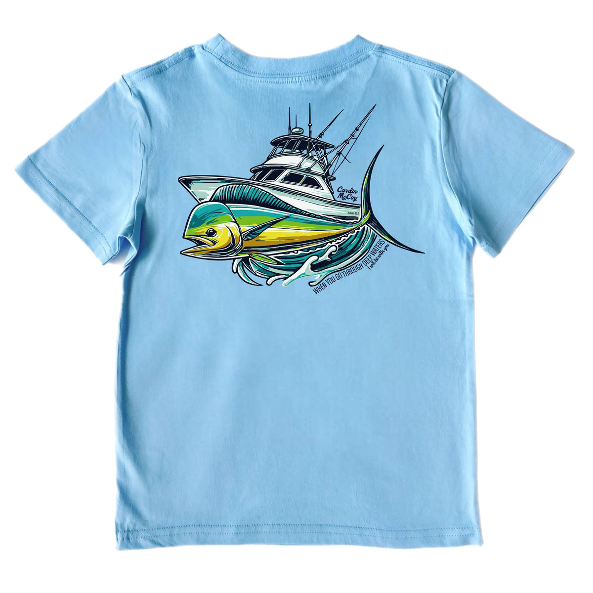 Kids' Deep Waters Mahi Short-Sleeve Tee Short Sleeve T-Shirt Cardin McCoy Light Blue XXS (2/3) Pocket