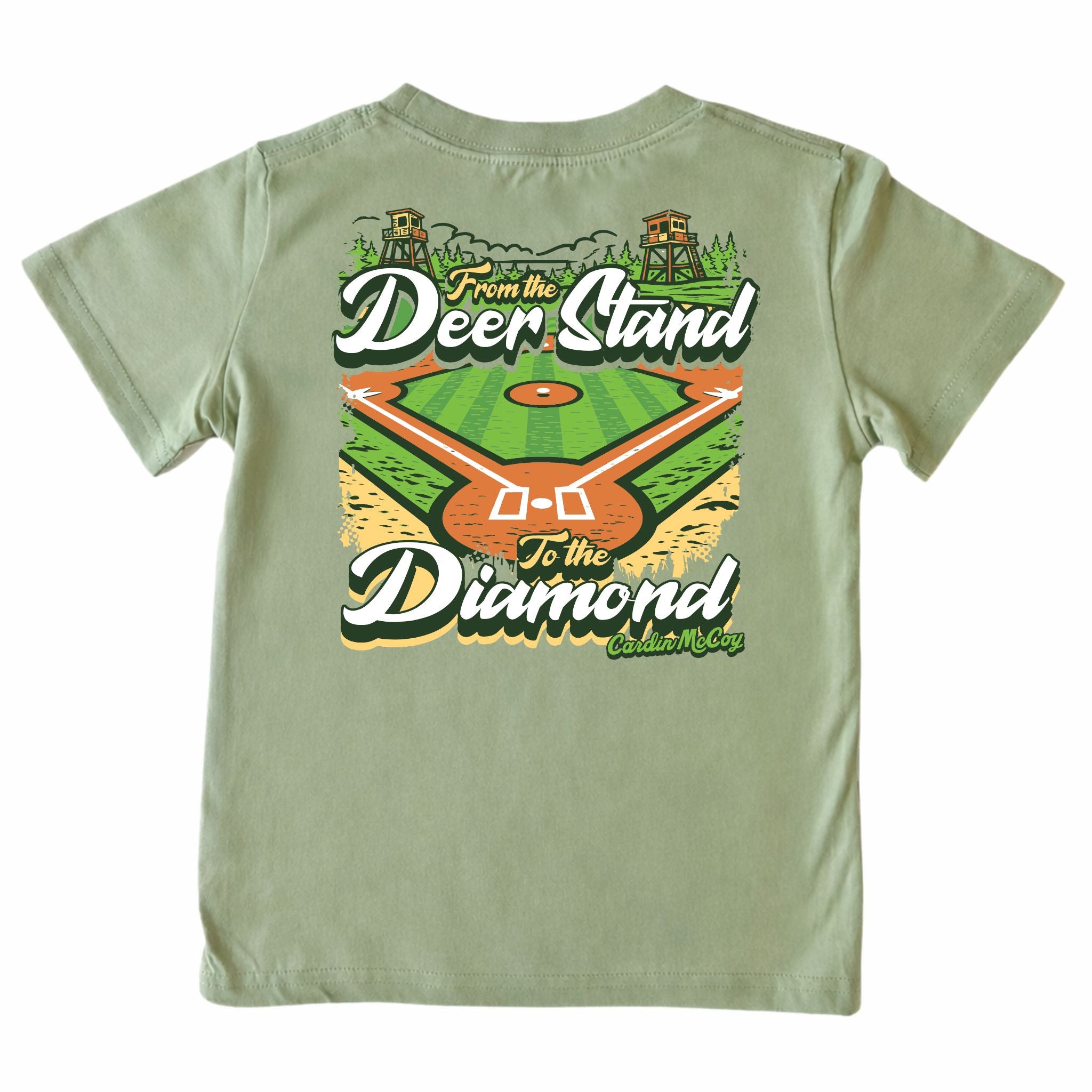 Kids' Deer Stand the Diamond Short-Sleeve Tee Short Sleeve T-Shirt Cardin McCoy Light Olive XXS (2/3) Pocket