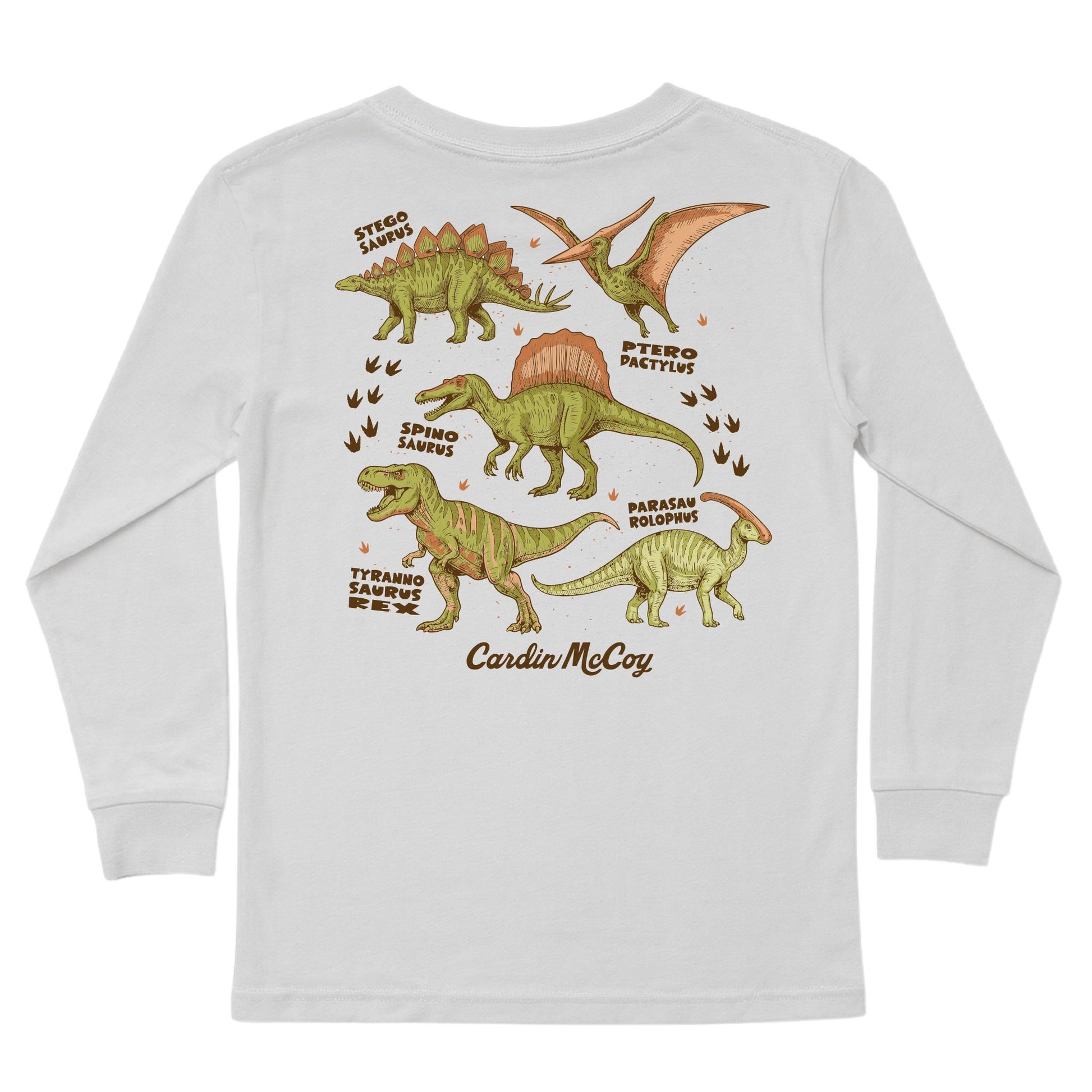 Kids' Dino Types Long-Sleeve Tee Long Sleeve T-Shirt Cardin McCoy Ice Gray XXS (2/3) Pocket