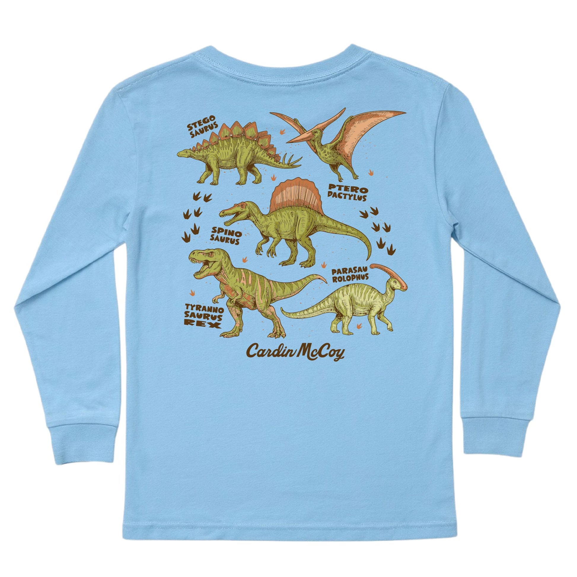 Kids' Dino Types Long-Sleeve Tee Long Sleeve T-Shirt Cardin McCoy Light Blue XXS (2/3) Pocket