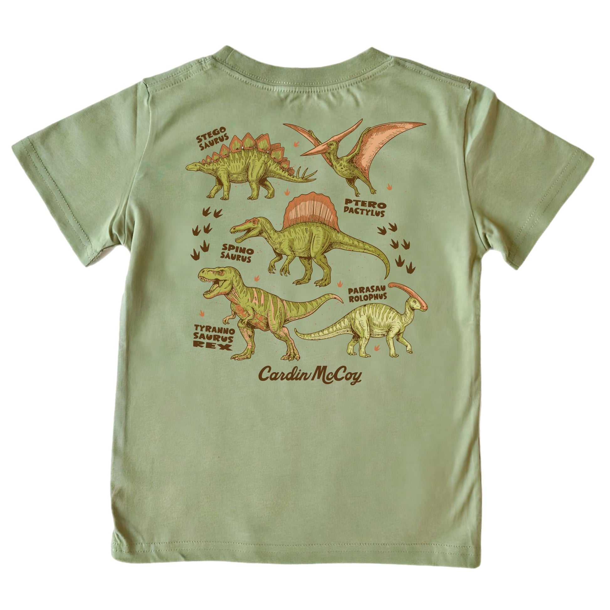 Kids' Dino Types Short-Sleeve Tee Short Sleeve T-Shirt Cardin McCoy Light Olive XXS (2/3) Pocket