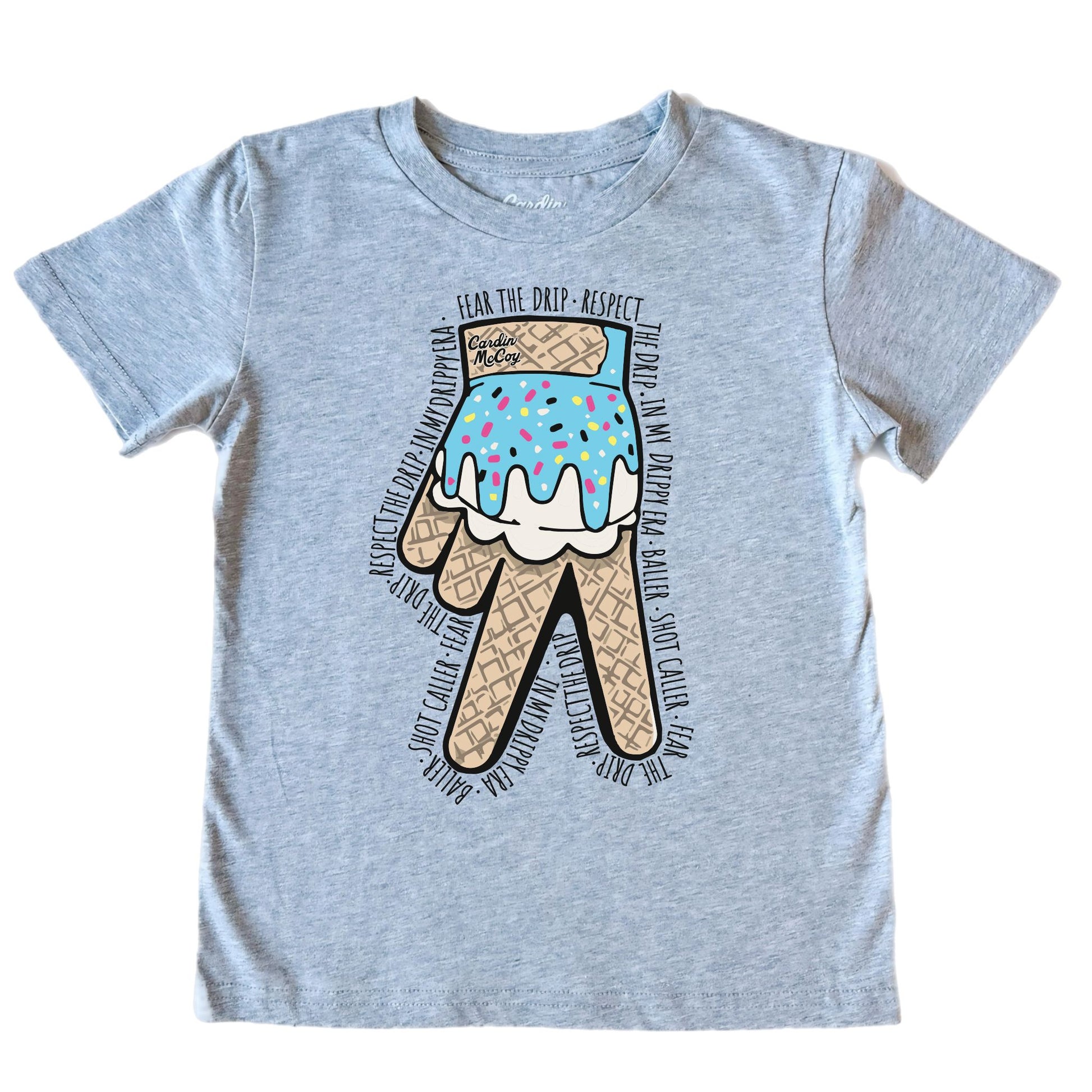 Kids' Drippy Glove Front Short-Sleeve Tee Short Sleeve T-Shirt Cardin McCoy Heather Gray XXS (2/3) No Pocket