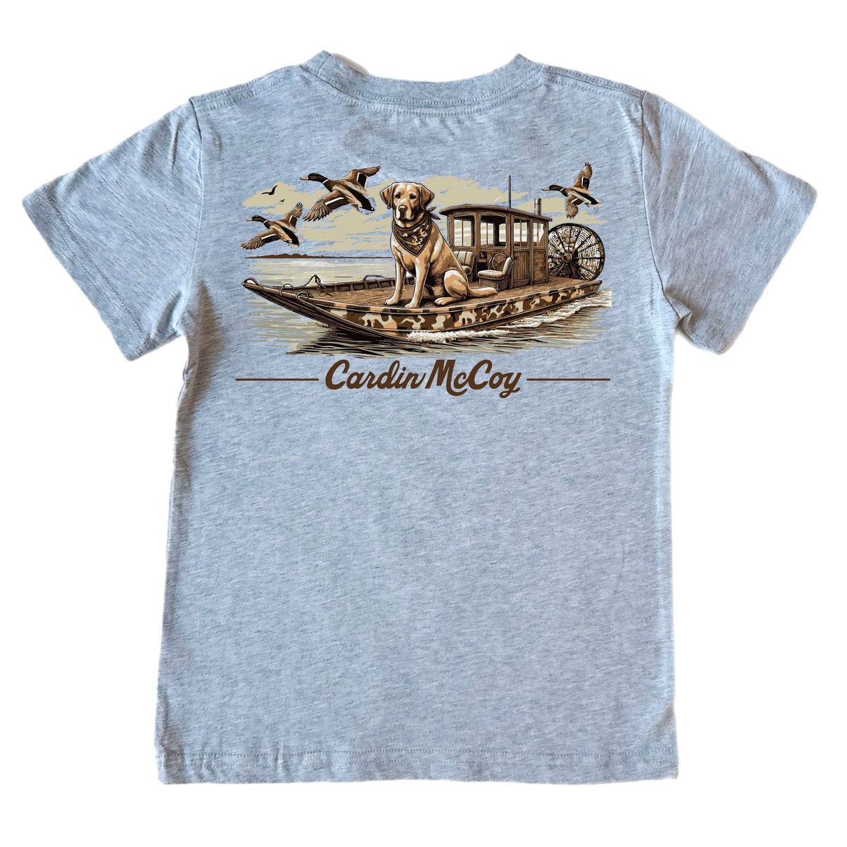 Included tee: Duck Boat in Heather Gray