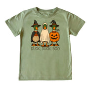 Kids' Duck, Duck, Boo Front Short-Sleeve Tee Short Sleeve T-Shirt Cardin McCoy Light Olive XXS (2/3) Pocket