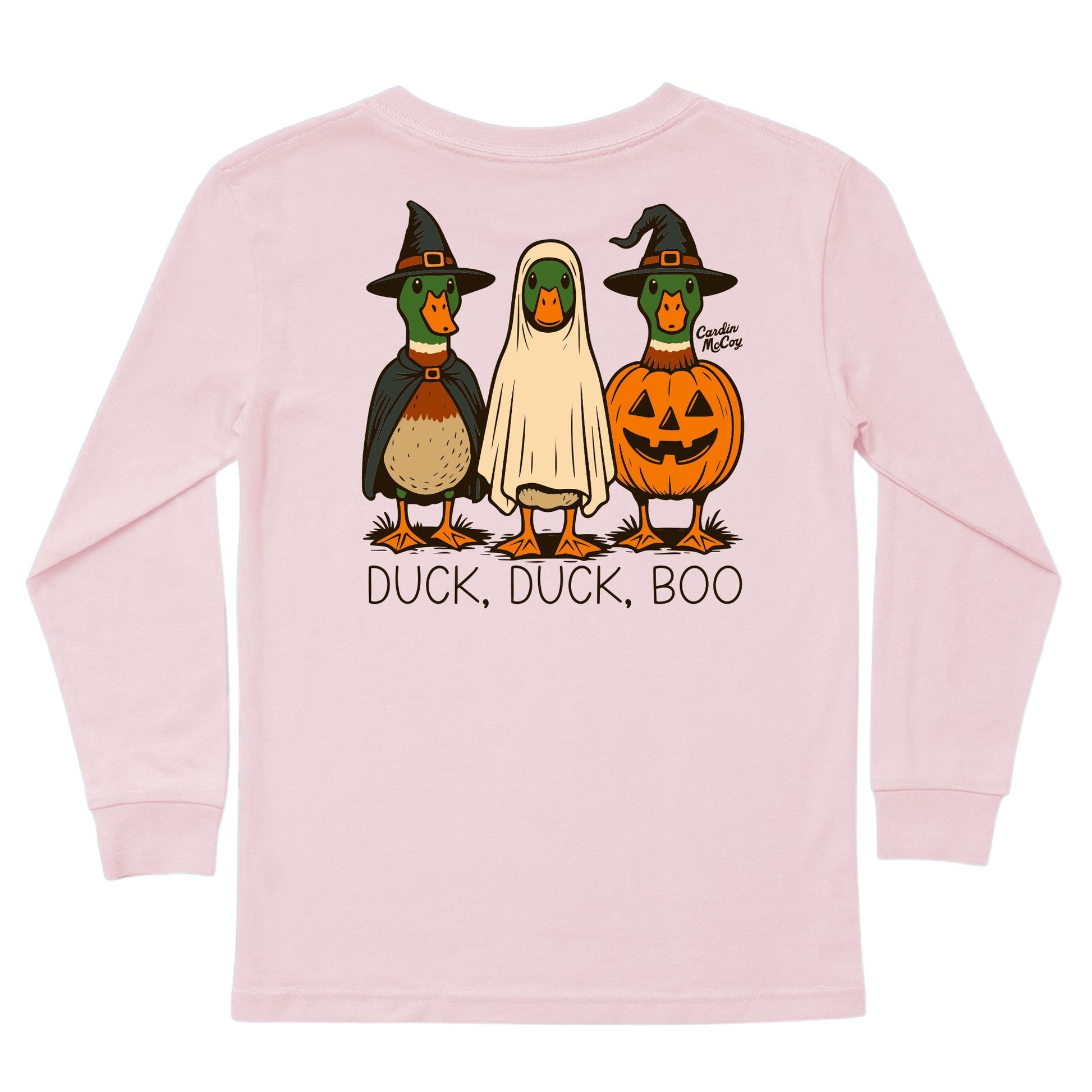 Kids' Duck Duck Boo Long-Sleeve Tee Long Sleeve T-Shirt Cardin McCoy Light Pink XXS (2/3) Pocket