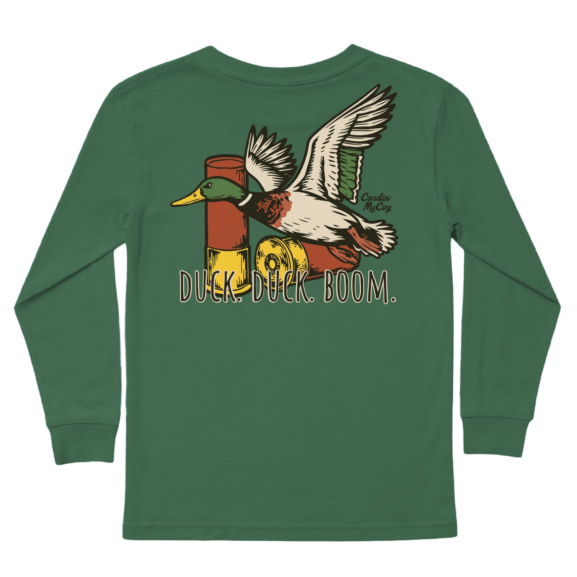 Kids' Duck Duck Boom Long-Sleeve Tee Long Sleeve T-Shirt Cardin McCoy Dark Olive XXS (2/3) Pocket