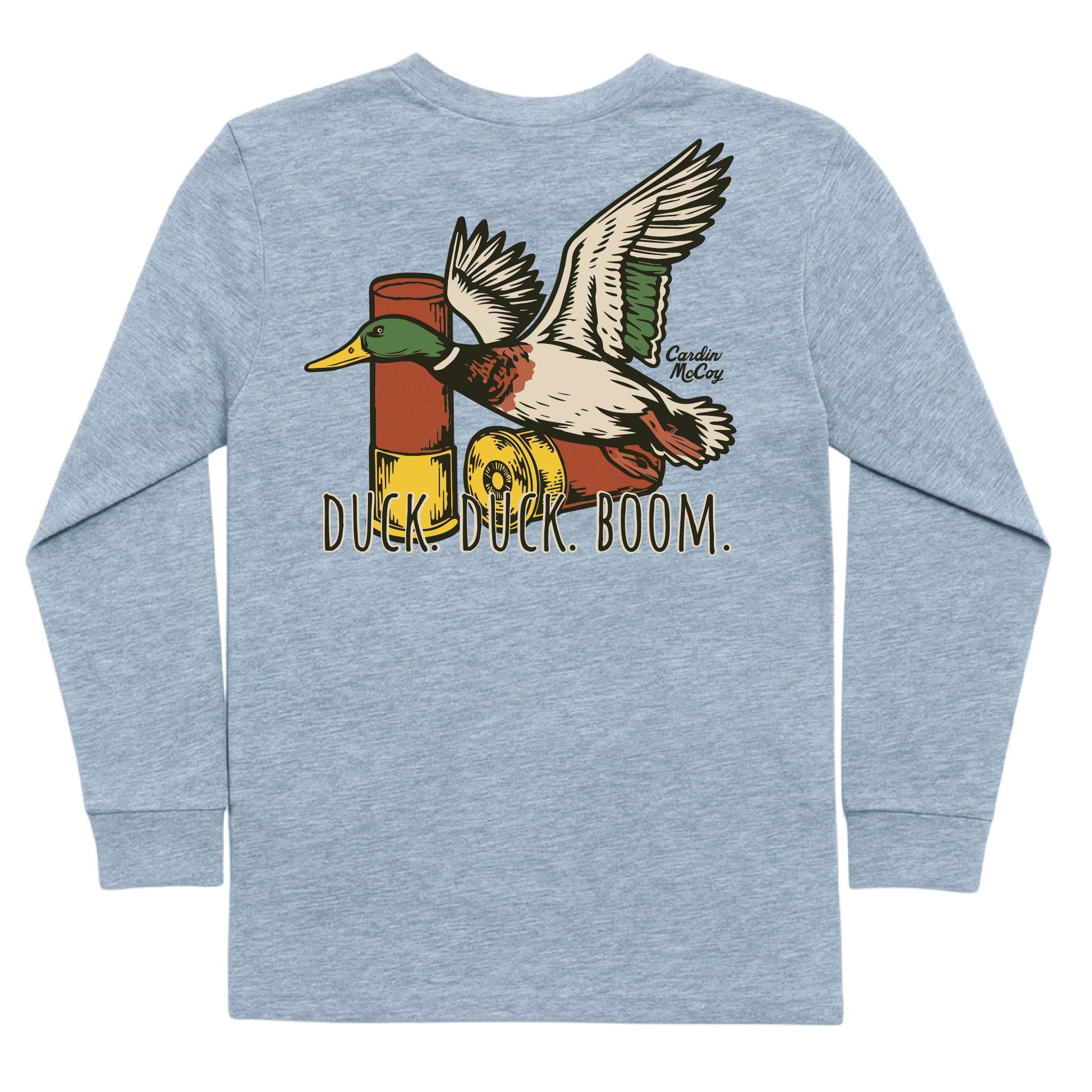 Kids' Duck Duck Boom Long-Sleeve Tee Long Sleeve T-Shirt Cardin McCoy Heather Gray XXS (2/3) Pocket