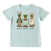 Kids' Duck Duck Hop Design Short-Sleeve Tee Short Sleeve T-Shirt Cardin McCoy Blue Mint XXS (2/3) Front