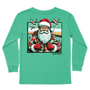 Kids' Duck Hunter Santa Long-Sleeve Tee Long Sleeve T-Shirt Cardin McCoy Green XXS (2/3) Pocket