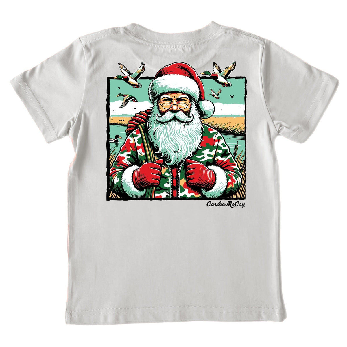 Kids' Duck Hunter Santa Short-Sleeve Tee Short Sleeve T-Shirt Cardin McCoy 