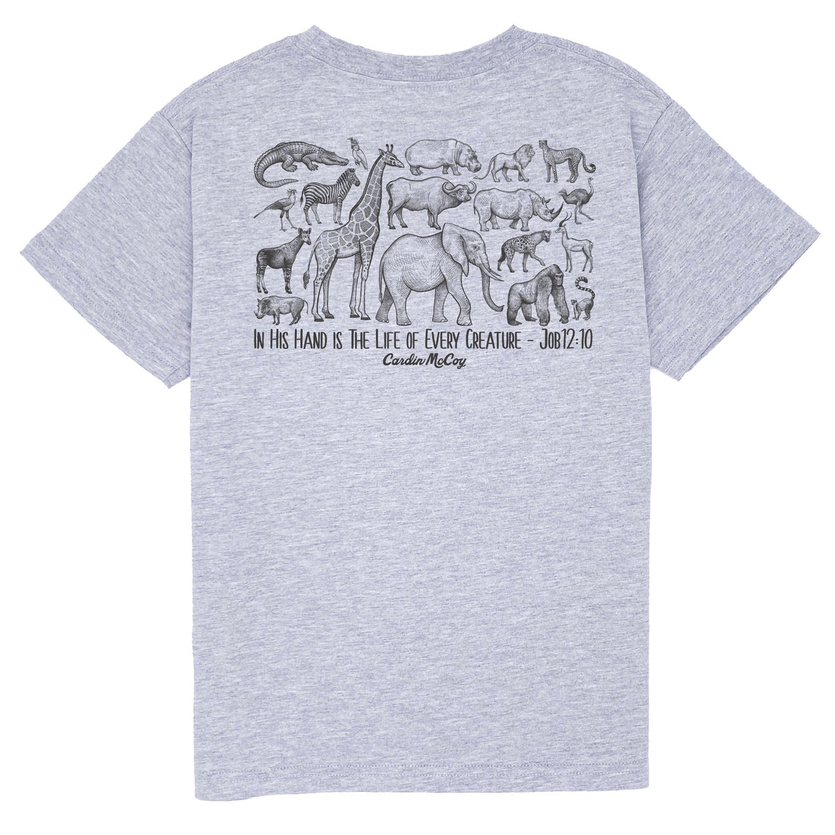 Kids' Every Creature Short Sleeve Tee Short Sleeve T-Shirt Cardin McCoy Heather Gray XXS (2/3) Pocket