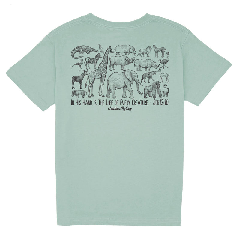 Kids' Every Creature Short Sleeve Tee Short Sleeve T-Shirt Cardin McCoy Sage XXS (2/3) Pocket
