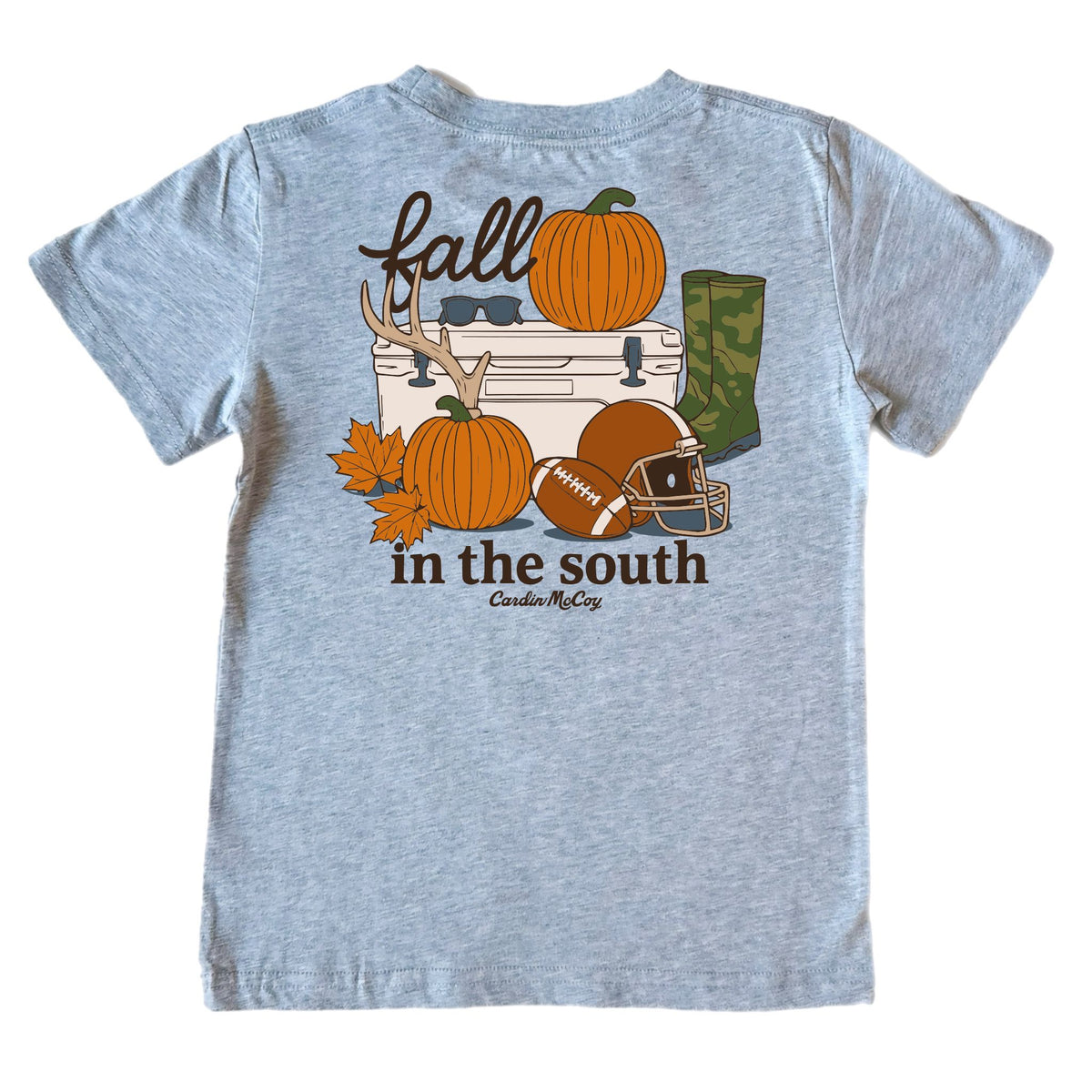 Kids' Fall In The South Short-Sleeve Tee Short Sleeve T-Shirt Cardin McCoy Heather Gray XXS (2/3) No Pocket