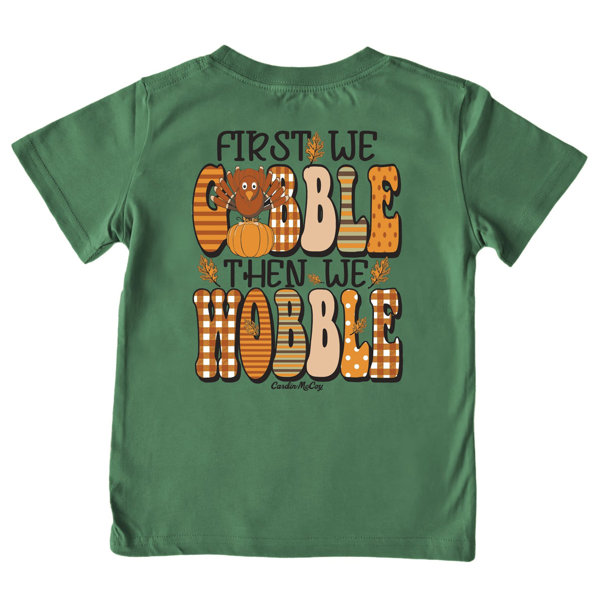 Kids' First We Gobble Short-Sleeve Tee Short Sleeve T-Shirt Cardin McCoy Dark Olive XXS (2/3) Pocket