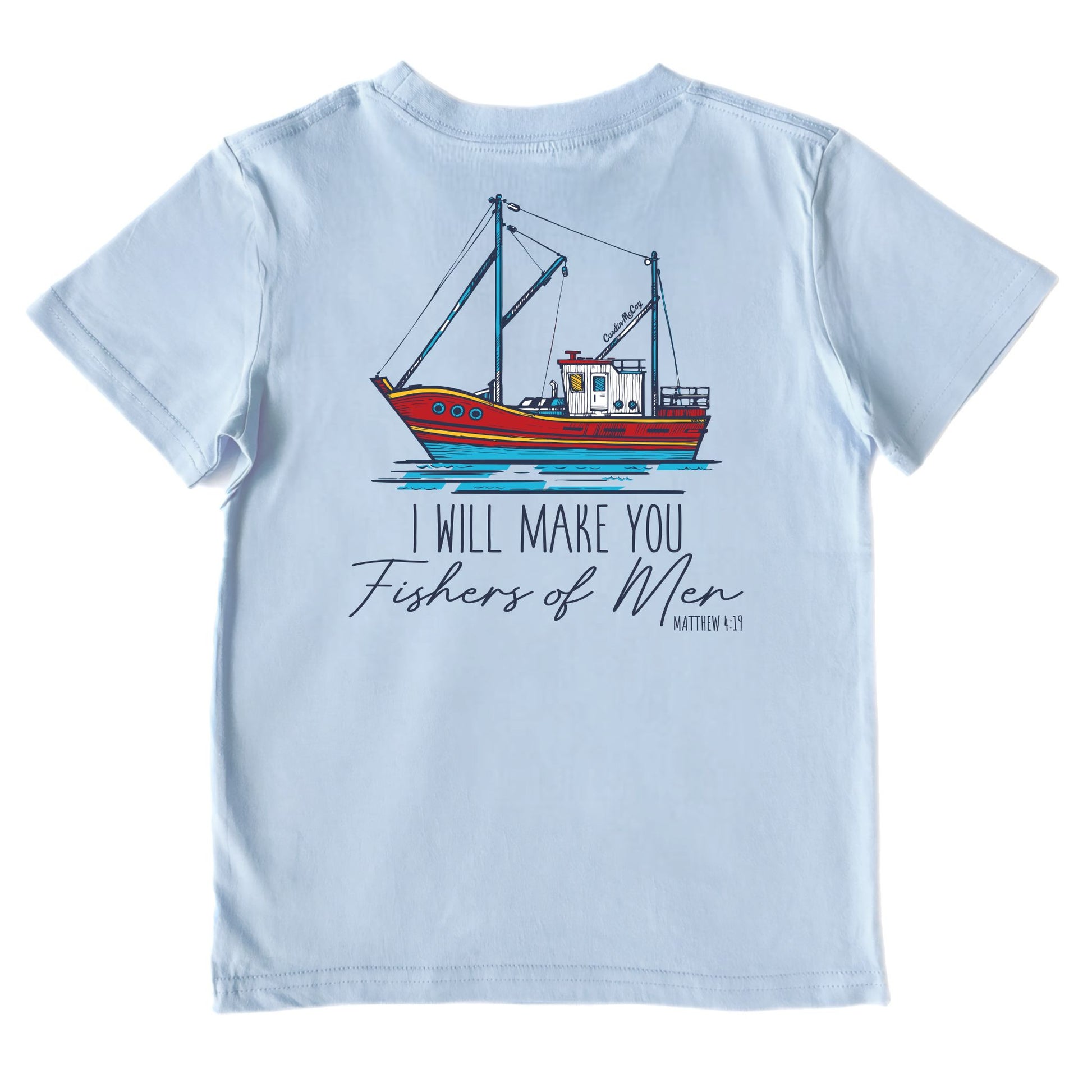 Kids' Fishers Of Men Performance Short-Sleeve Tee Short Sleeve T-Shirt Cardin McCoy Blue Sky XXS (2/3) Performance