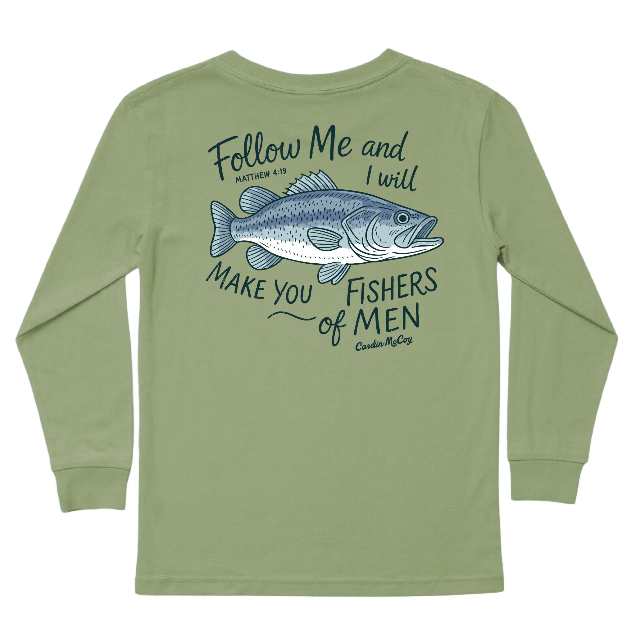 Kids' Follow Me Long-Sleeve Tee Long Sleeve T-Shirt Cardin McCoy Light Olive XXS (2/3) Pocket