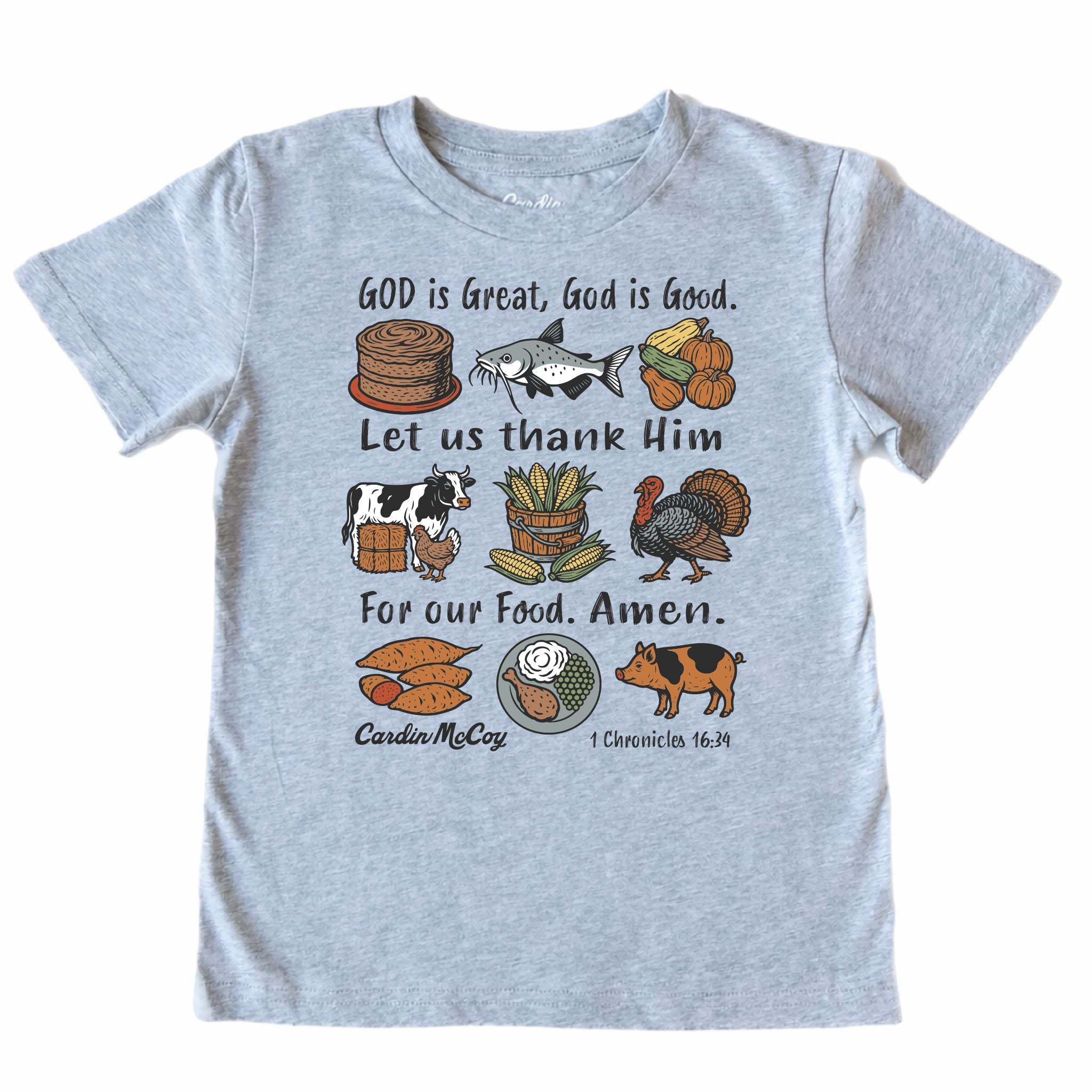 Kids' For Our Food Front Short-Sleeve Tee Short Sleeve T-Shirt Cardin McCoy Heather Gray XXS (2/3) Front