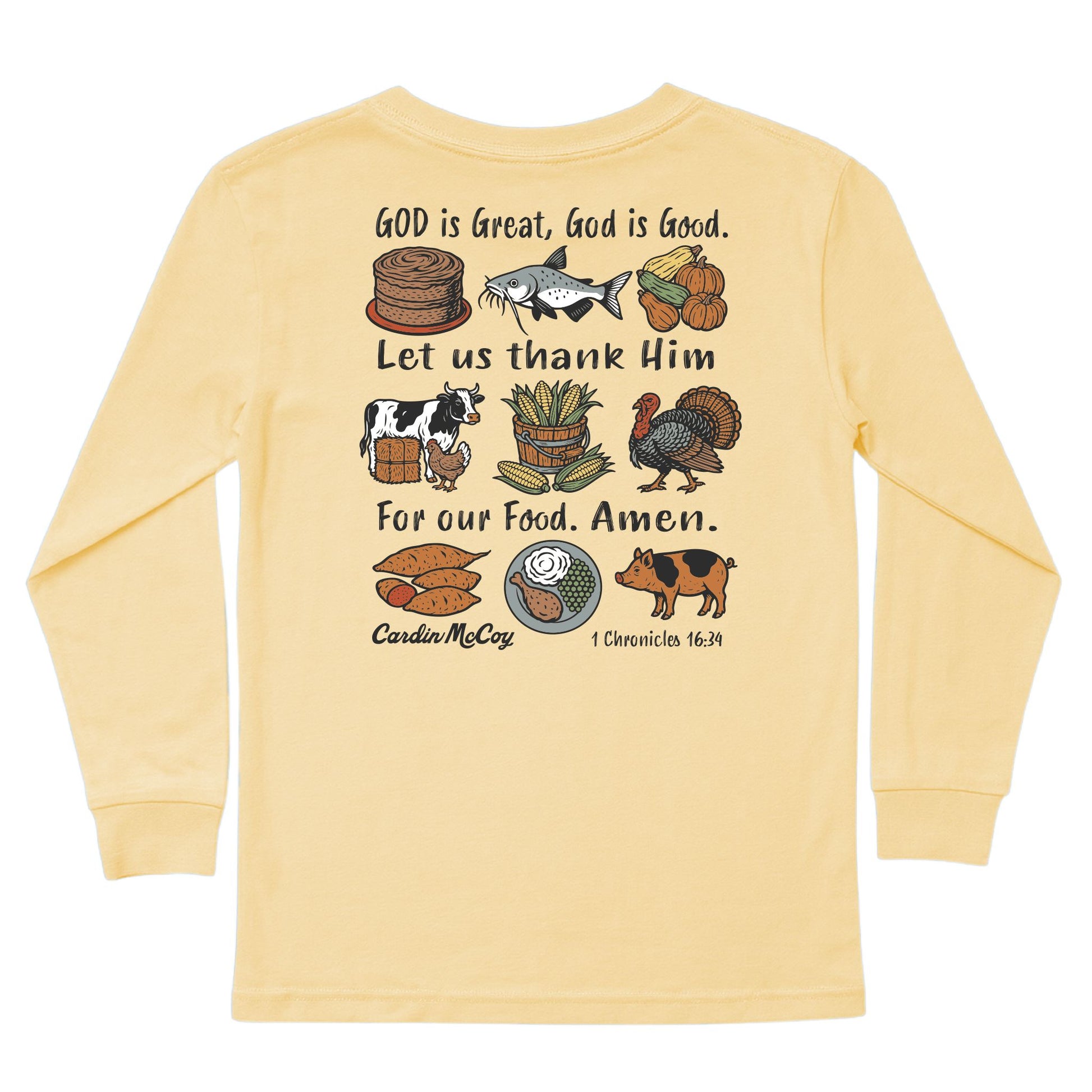 Kids' For Our Food Long-Sleeve Tee Long Sleeve T-Shirt Cardin McCoy Butter XXS (2/3) Pocket