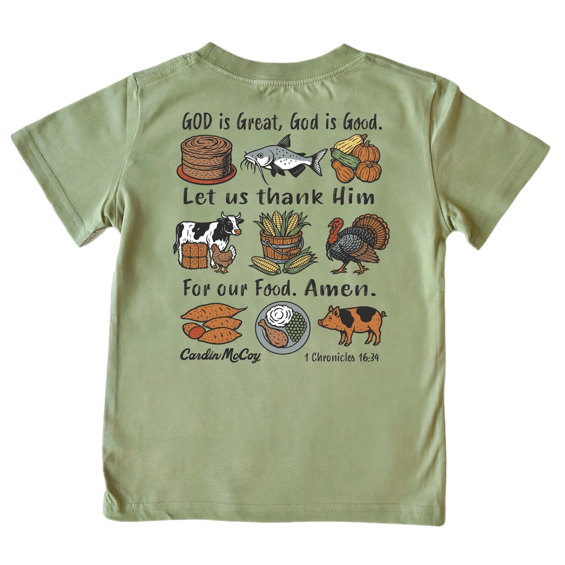 Kids' For Our Food Short-Sleeve Tee Short Sleeve T-Shirt Cardin McCoy Light Olive XXS (2/3) Pocket