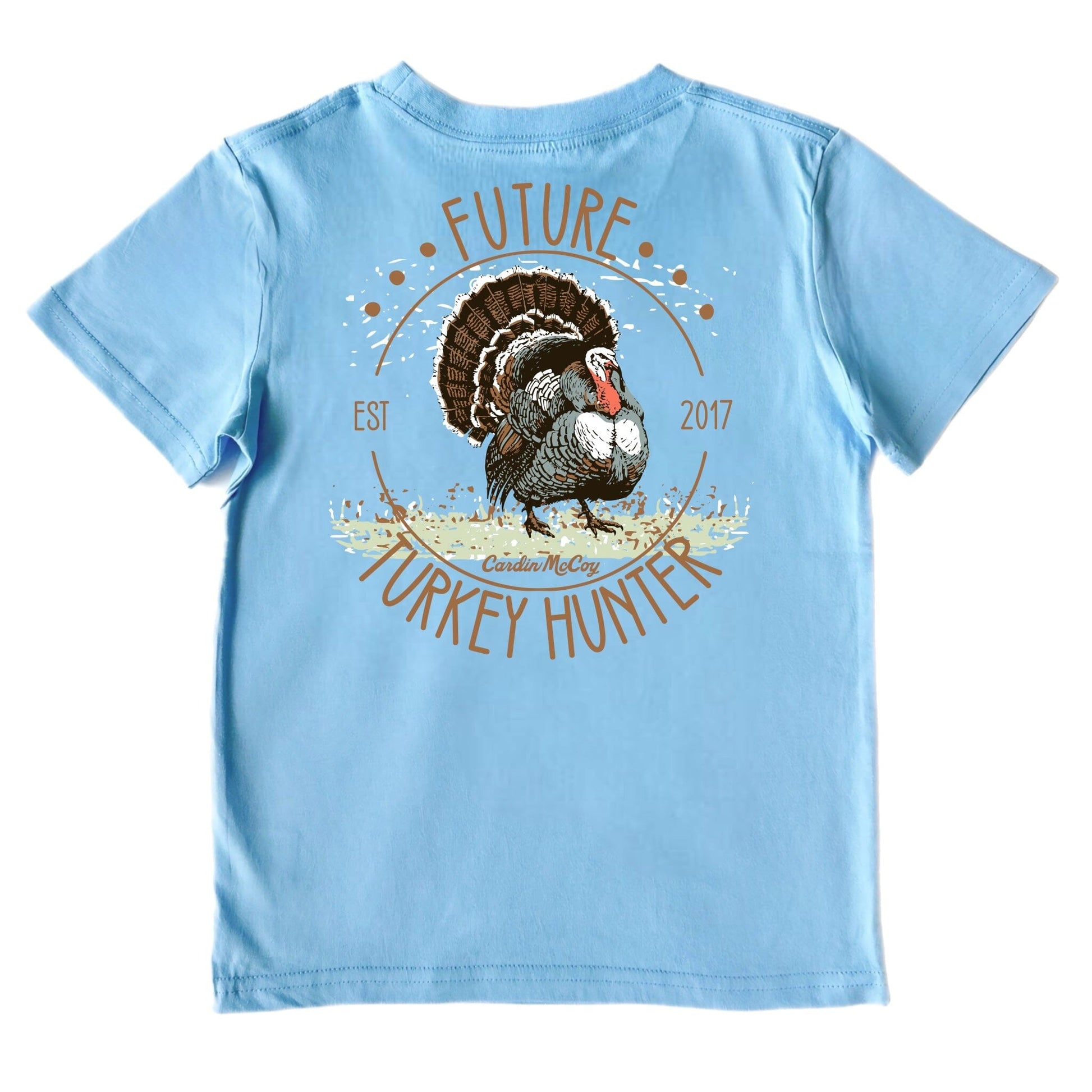 Kids' Future Turkey Hunter Short-Sleeve Tee Short Sleeve T-Shirt Cardin McCoy Light Blue XXS (2/3) No Pocket