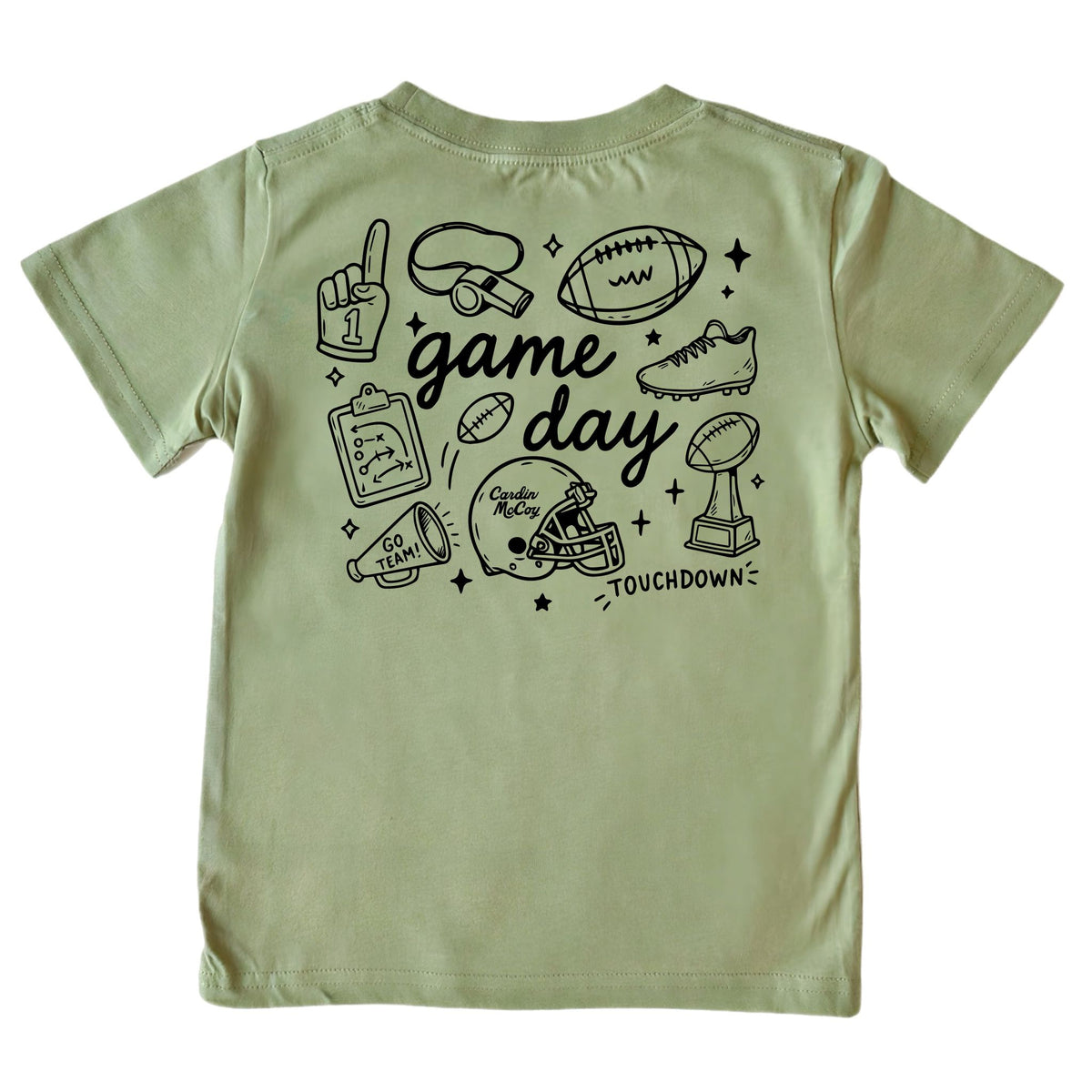 Kids' Game Day Football Short-Sleeve Tee Short Sleeve T-Shirt Cardin McCoy Light Olive XXS (2/3) Pocket