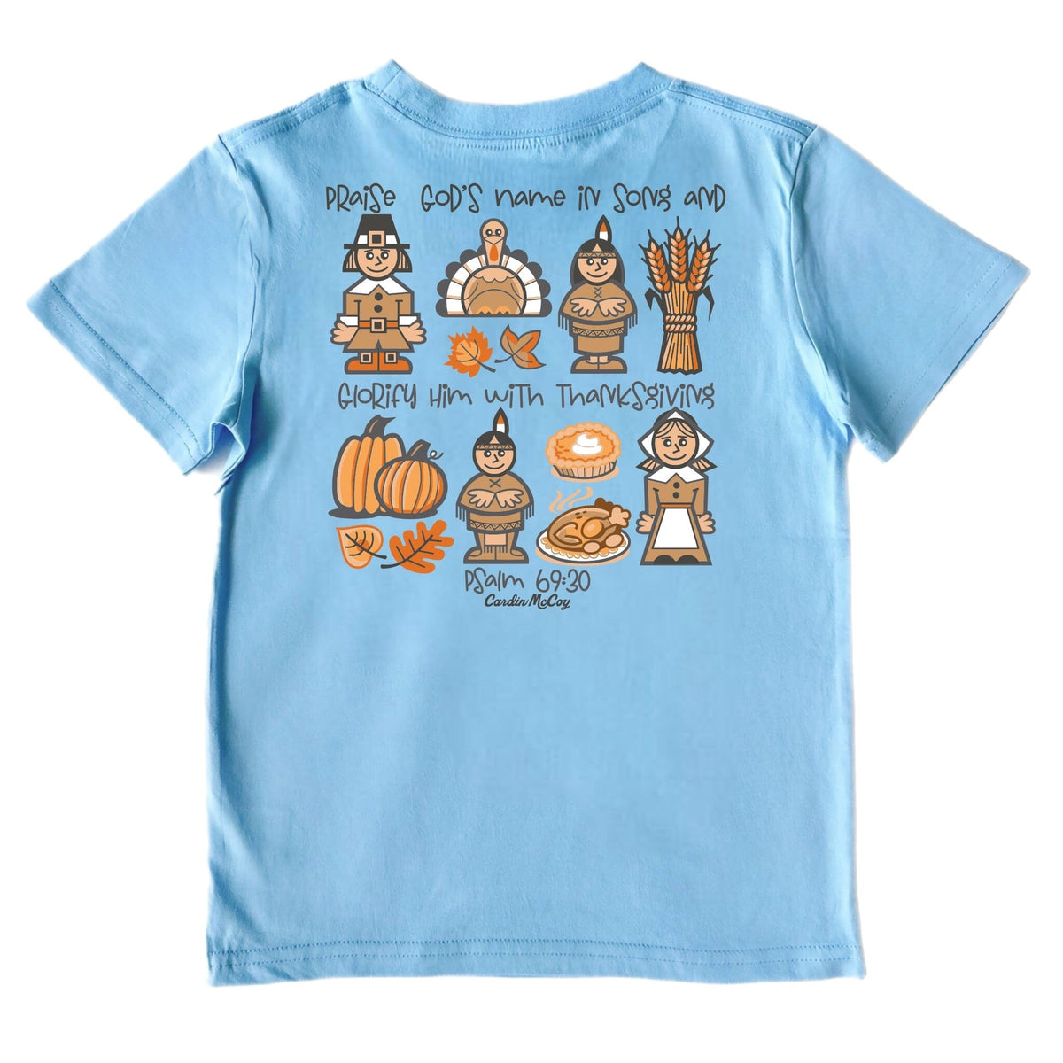 Kids' Glorify Him Short-Sleeve Tee Short Sleeve T-Shirt Cardin McCoy Light Blue XXS (2/3) No Pocket
