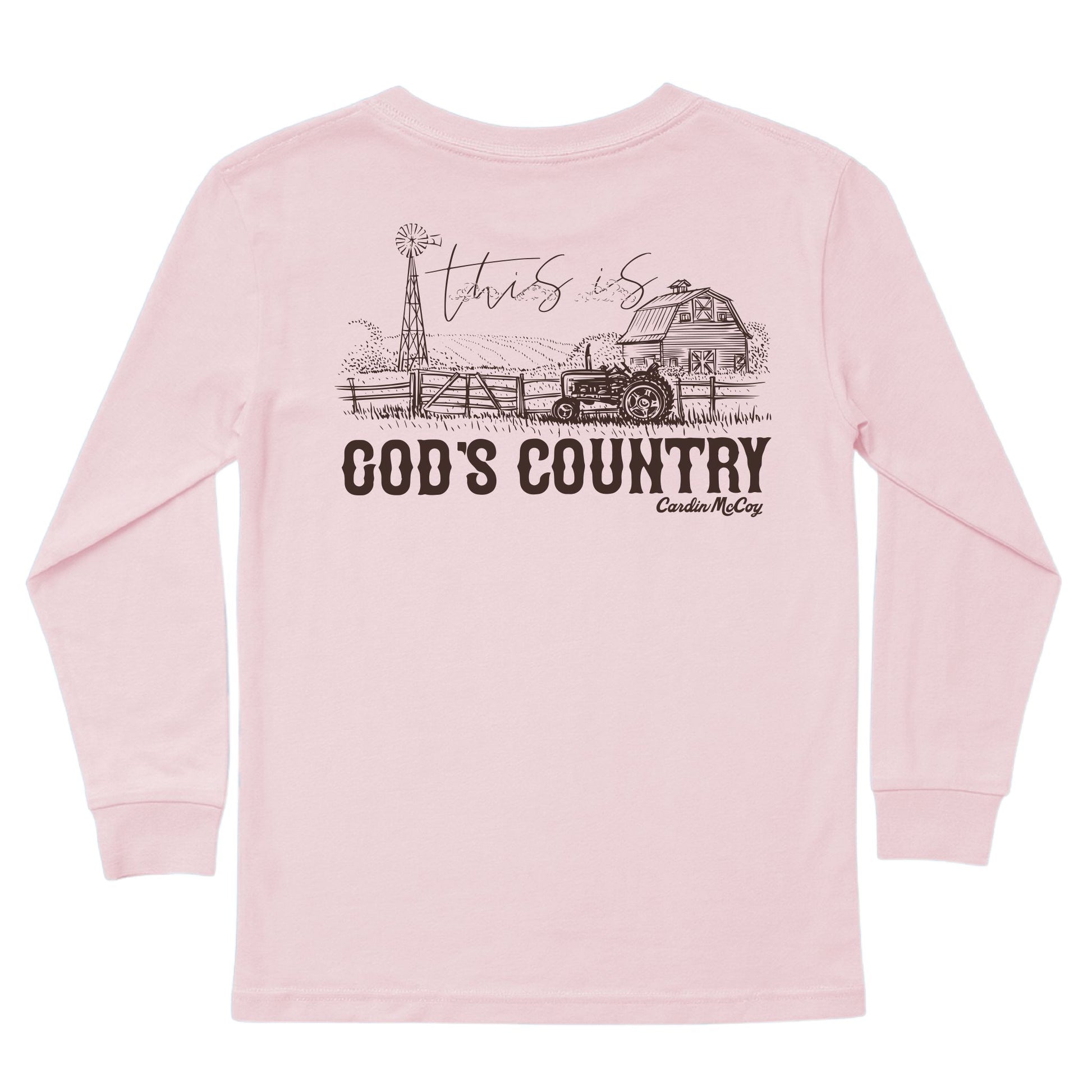 Kids' God's Country Long-Sleeve Tee Long Sleeve T-Shirt Cardin McCoy Light Pink XXS (2/3) Pocket