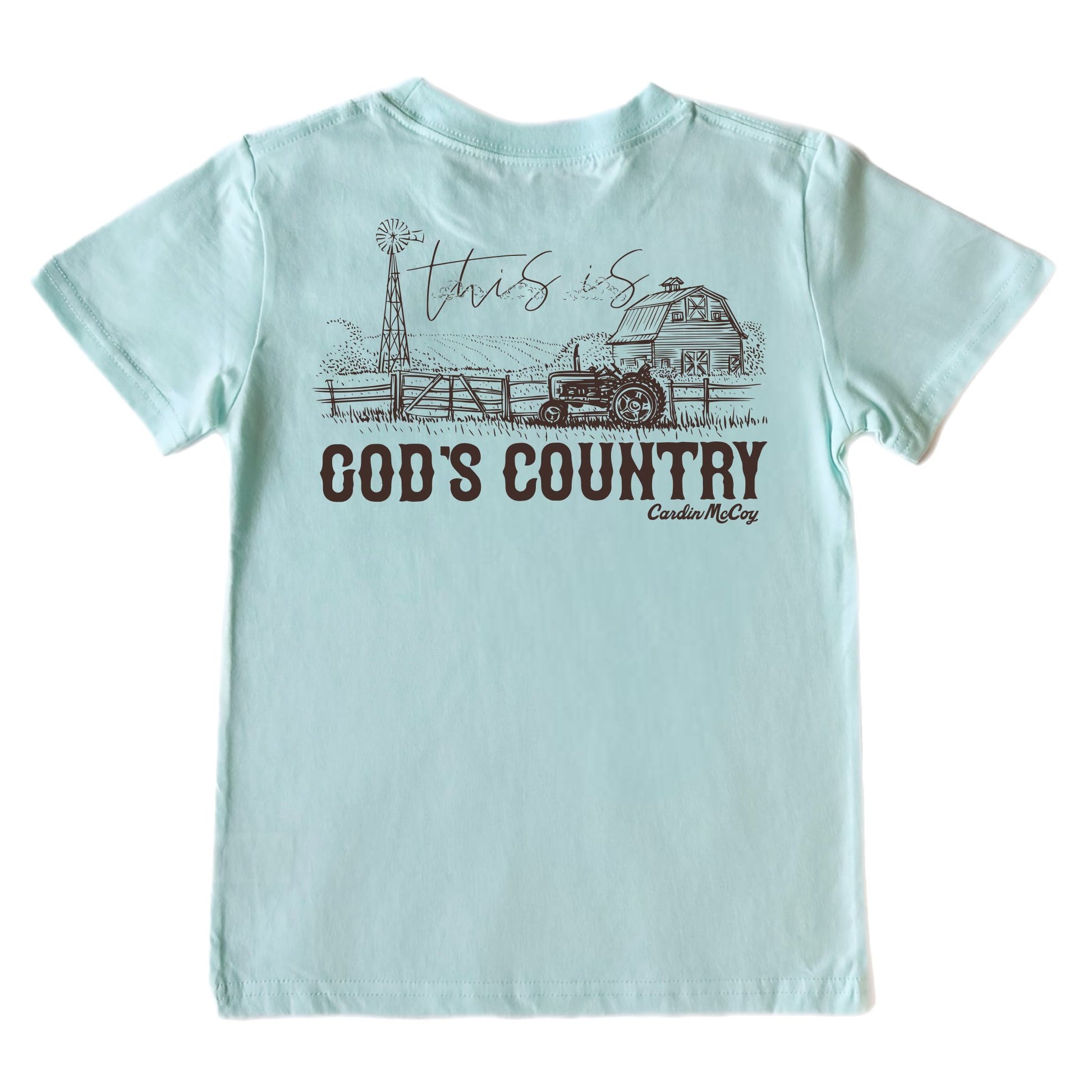 Kids' God's Country Short-Sleeve Tee Short Sleeve T-Shirt Cardin McCoy Blue Mint XXS (2/3) Pocket
