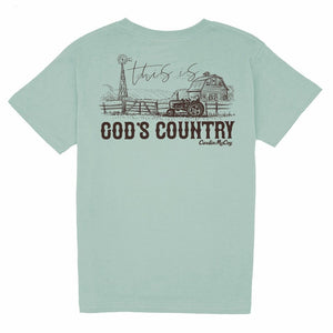 Kids' God's Country Short Sleeve Tee Short Sleeve T-Shirt Cardin McCoy Sage XXS (2/3) Pocket