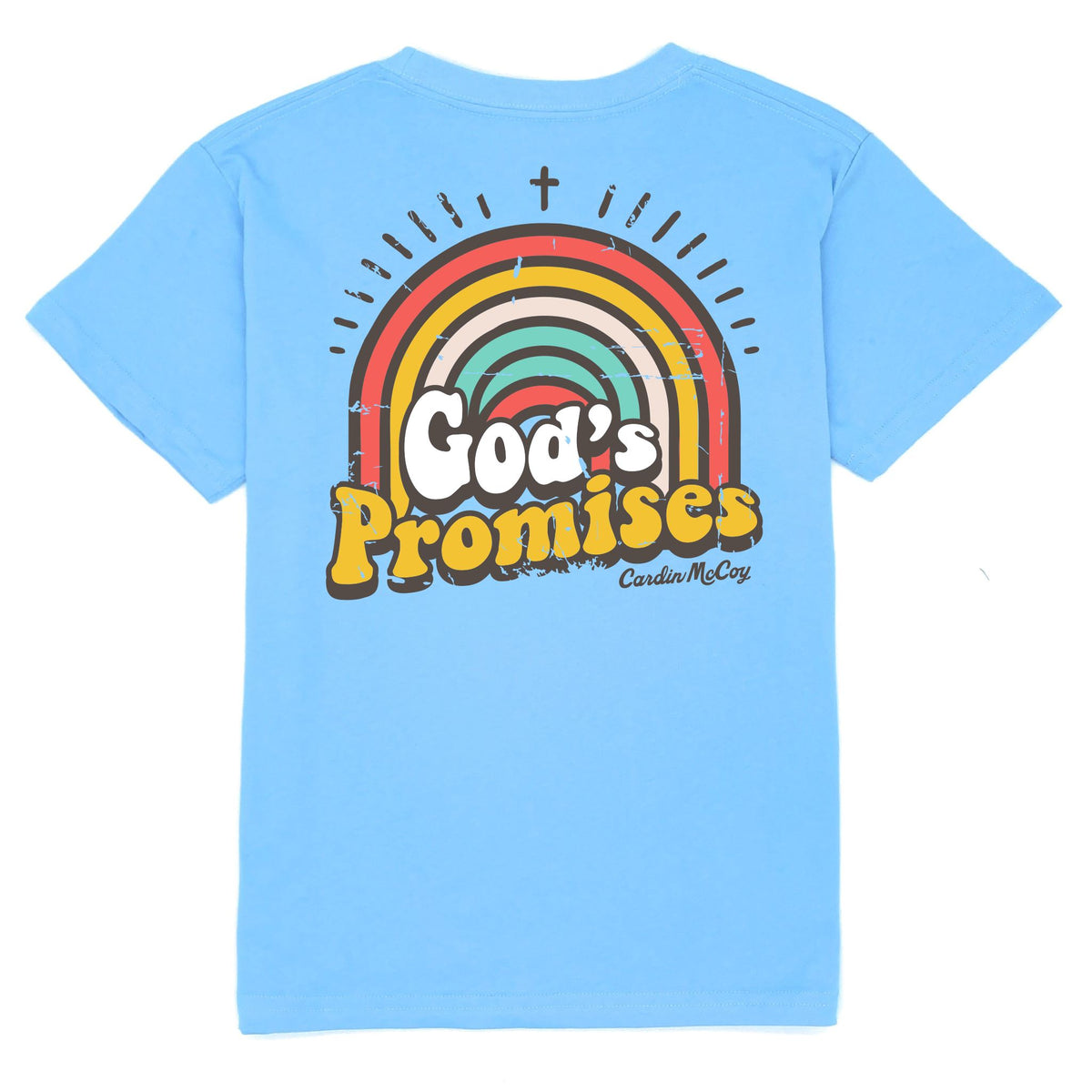 Kids' God's Promises Short Sleeve Tee Short Sleeve T-Shirt Cardin McCoy Ocean M (8) Pocket
