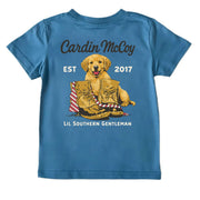 Kids' Golden And Boots Short-Sleeve Tee Short Sleeve T-Shirt Cardin McCoy Blue XXS (2/3) Pocket