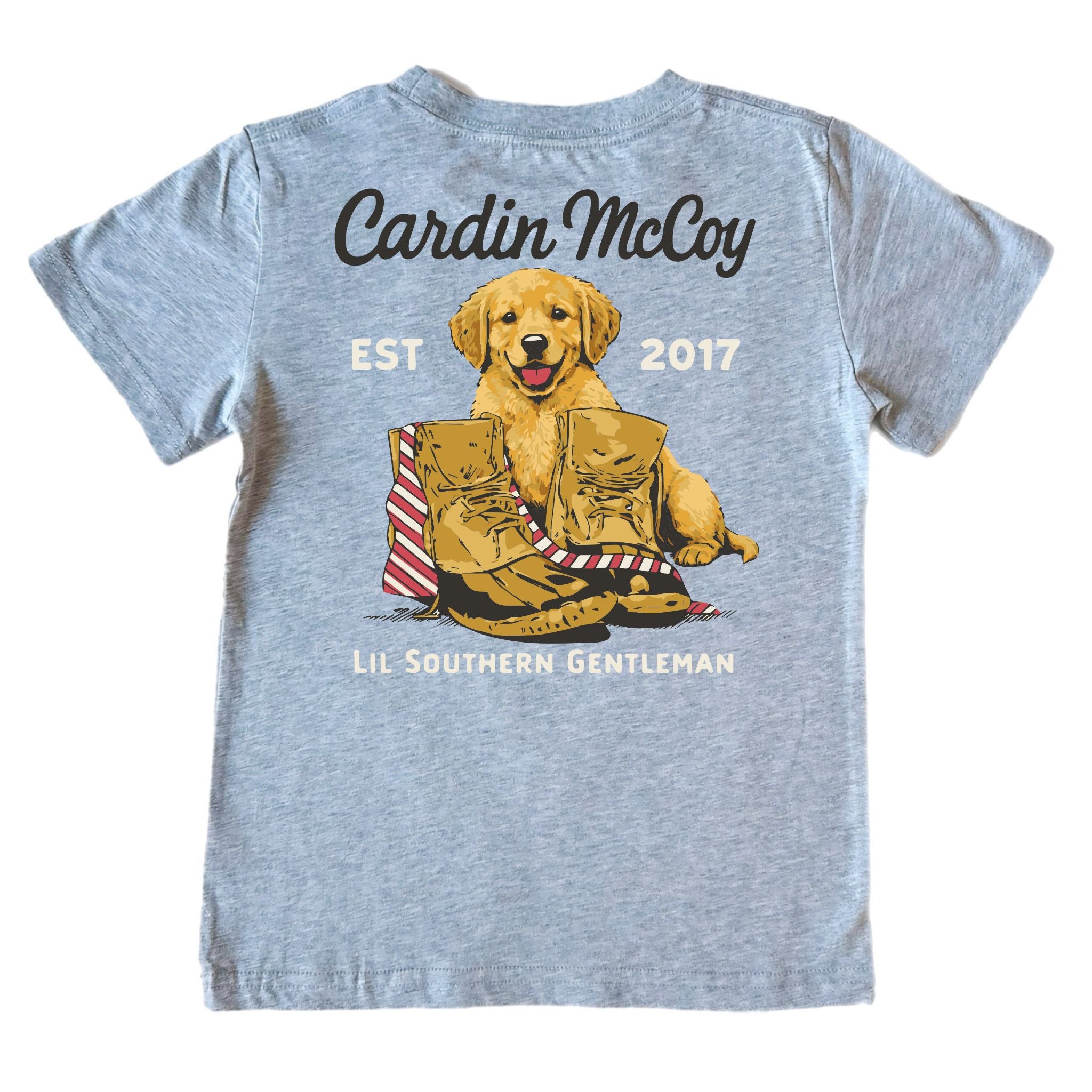 Kids' Golden and Boots Short-Sleeve Tee Short Sleeve T-Shirt Cardin McCoy Heather Gray XXS (2/3) Pocket