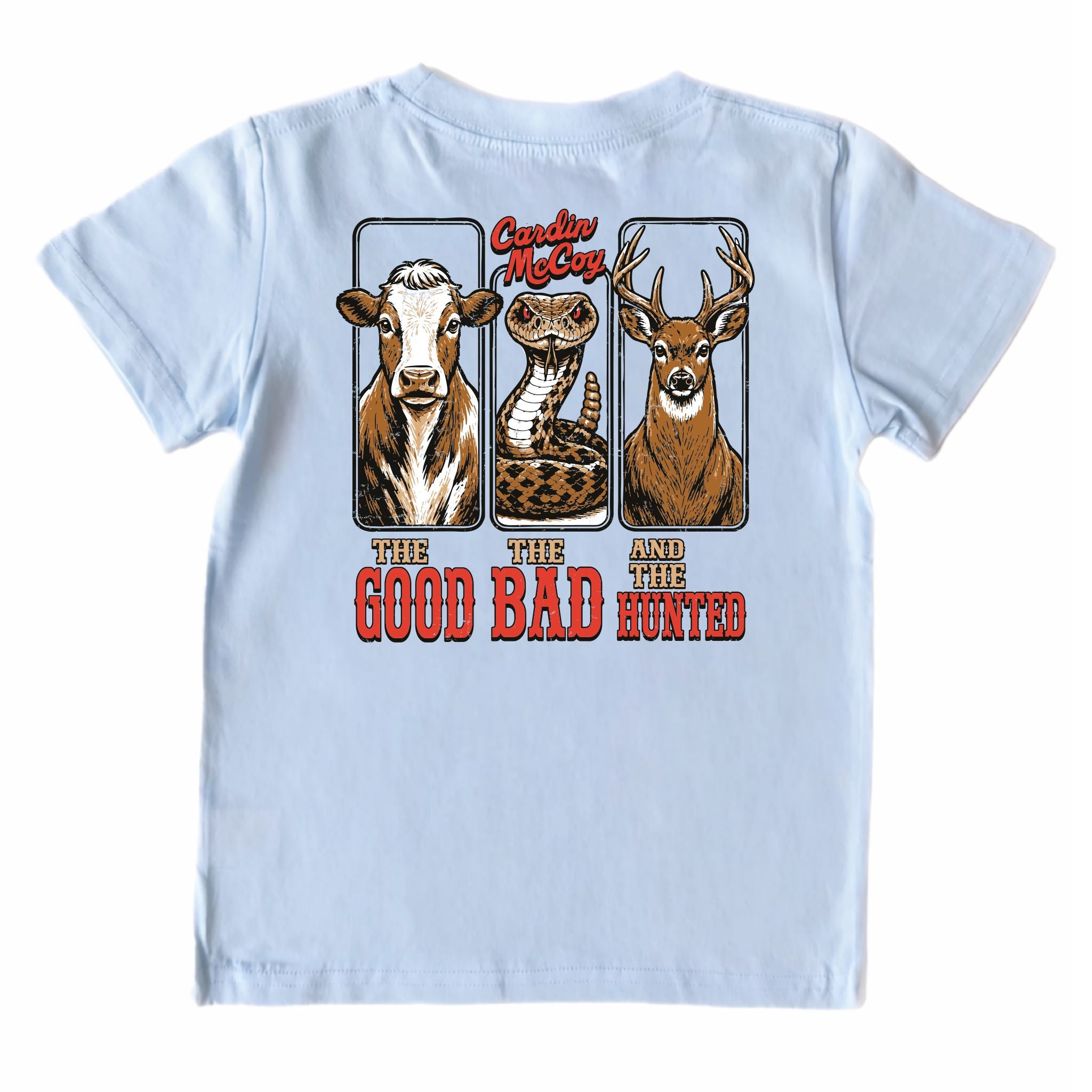 Kids' Good, Bad, Hunted Short-Sleeve Tee Short Sleeve T-Shirt Cardin McCoy Cool Blue XXS (2/3) Pocket
