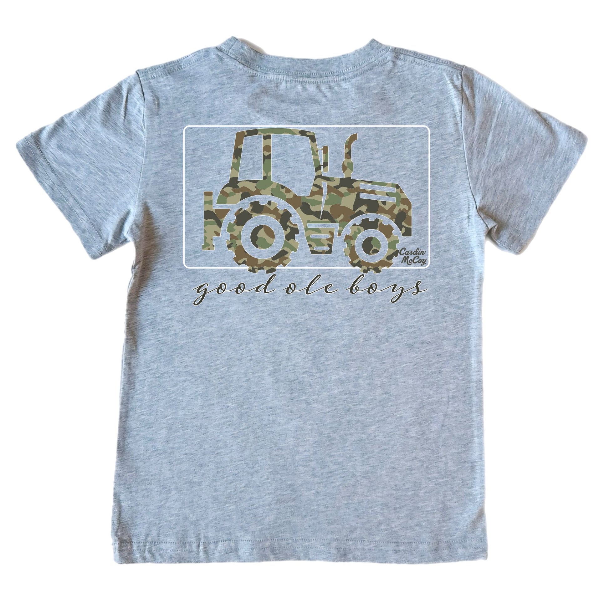 Kids' Good Ole Boys Tractor Short-Sleeve Tee Short Sleeve T-Shirt Cardin McCoy Heather Gray XXS (2/3) Pocket