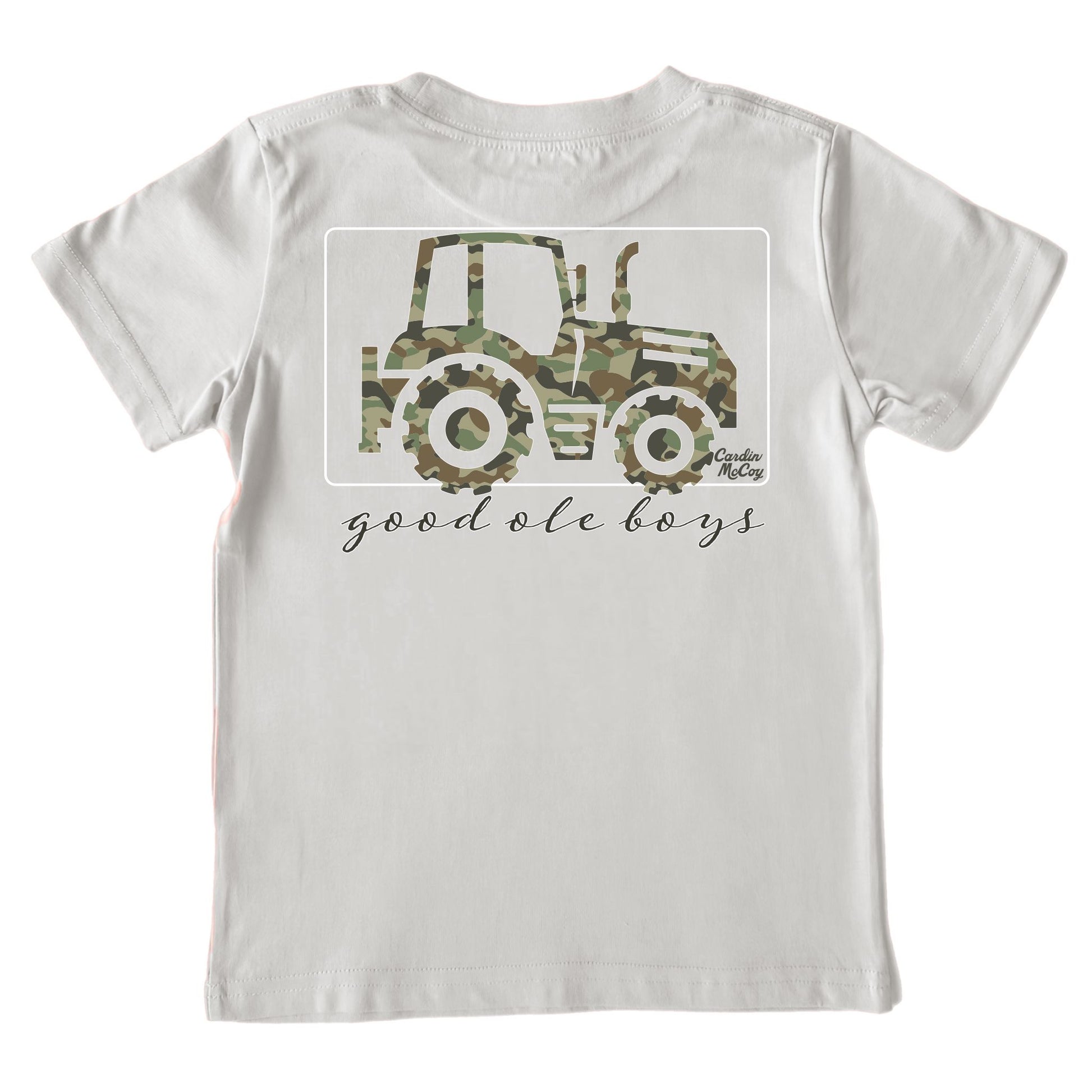 Kids' Good Ole Boys Tractor Short-Sleeve Tee Short Sleeve T-Shirt Cardin McCoy Ice Gray XXS (2/3) Pocket