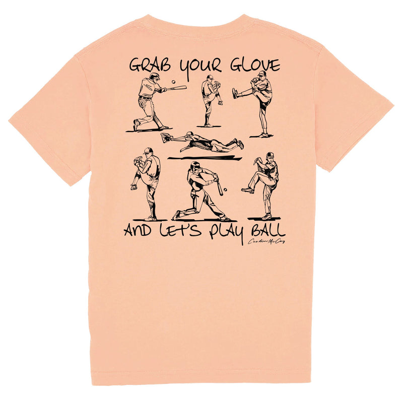 Kids' Grab Your Glove Short Sleeve Pocket Tee Short Sleeve T-Shirt Cardin McCoy Peach XXS (2/3) 