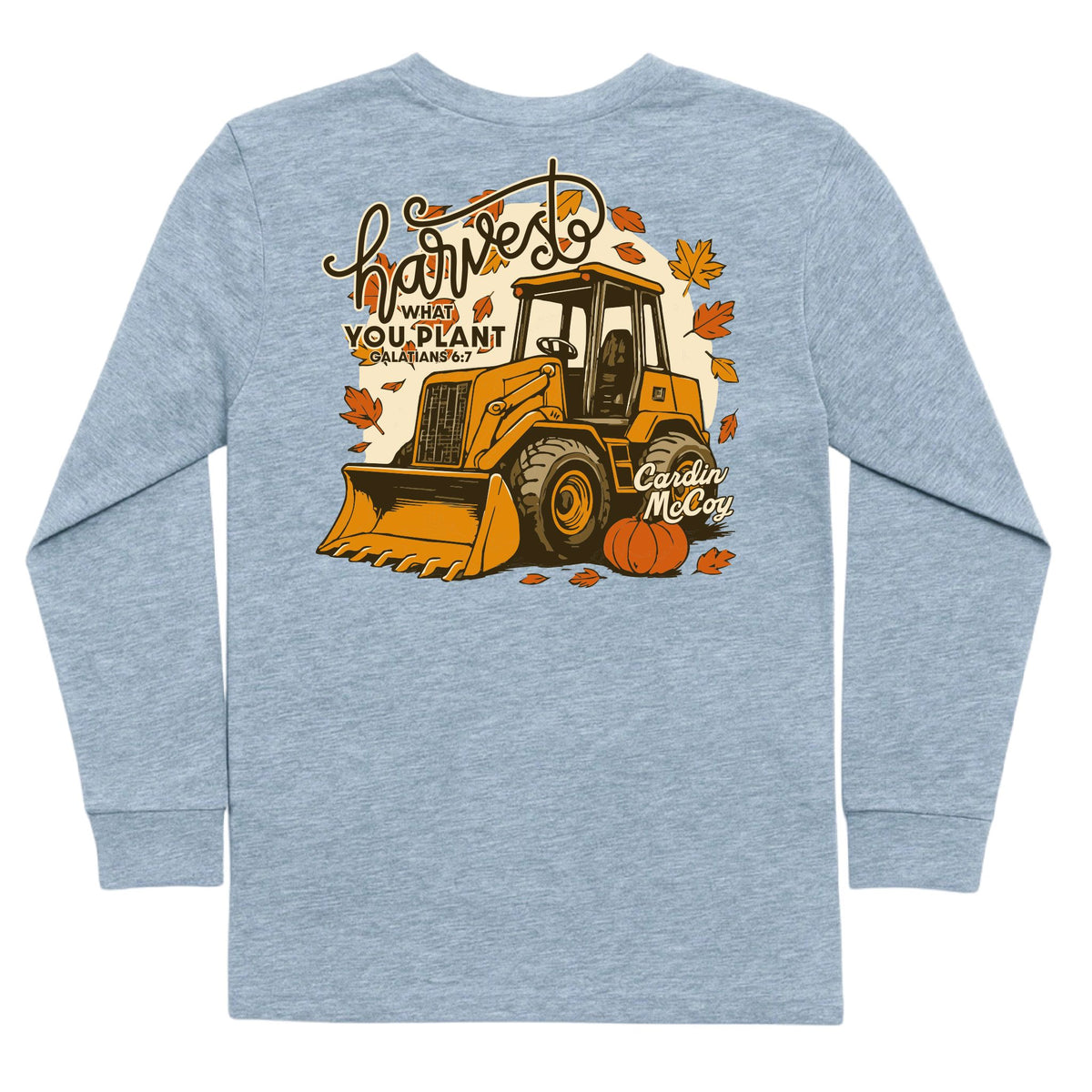 Kids' Harvest Bulldozer Long-Sleeve Tee Long Sleeve T-Shirt Cardin McCoy Heather Gray XXS (2/3) No Pocket