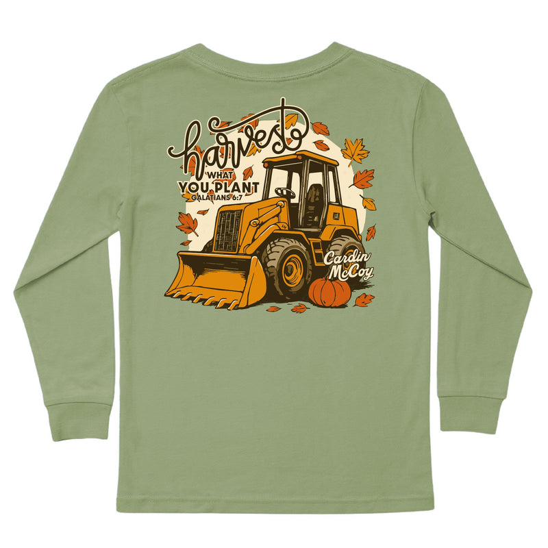 Kids' Harvest Bulldozer Long-Sleeve Tee Long Sleeve T-Shirt Cardin McCoy Light Olive XXS (2/3) Pocket