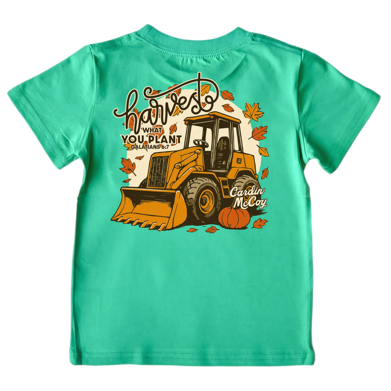 Kids' Harvest Bulldozer Short-Sleeve Tee Short Sleeve T-Shirt Cardin McCoy Green XXS (2/3) Pocket