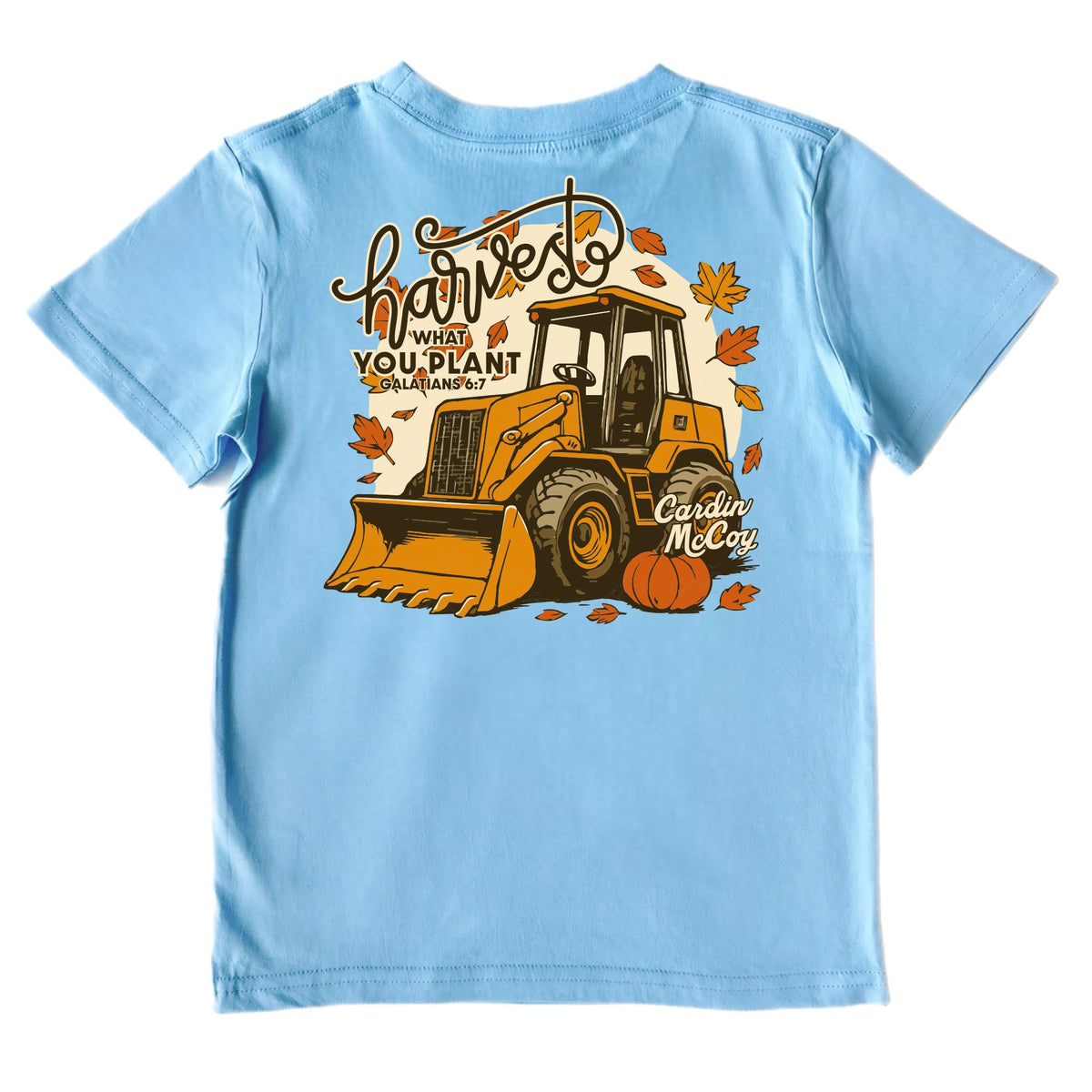 Kids' Harvest Bulldozer Short-Sleeve Tee Short Sleeve T-Shirt Cardin McCoy Light Blue XXS (2/3) No Pocket