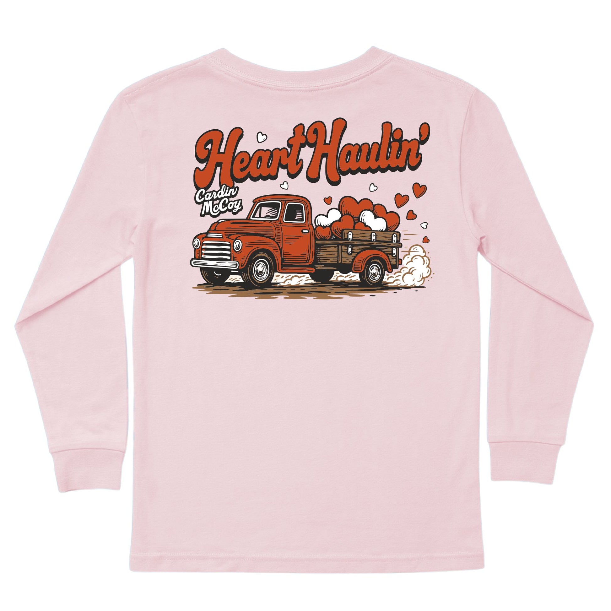 Kids' Heart Haulin' Long-Sleeve Tee Long Sleeve T-Shirt Cardin McCoy Light Pink XXS (2/3) Pocket