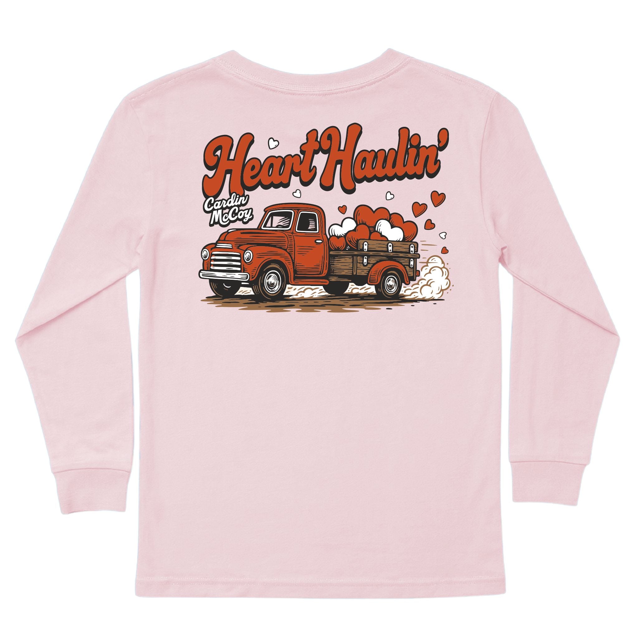 Kids' Heart Haulin' Long-Sleeve Tee Long Sleeve T-Shirt Cardin McCoy Light Pink XXS (2/3) Pocket