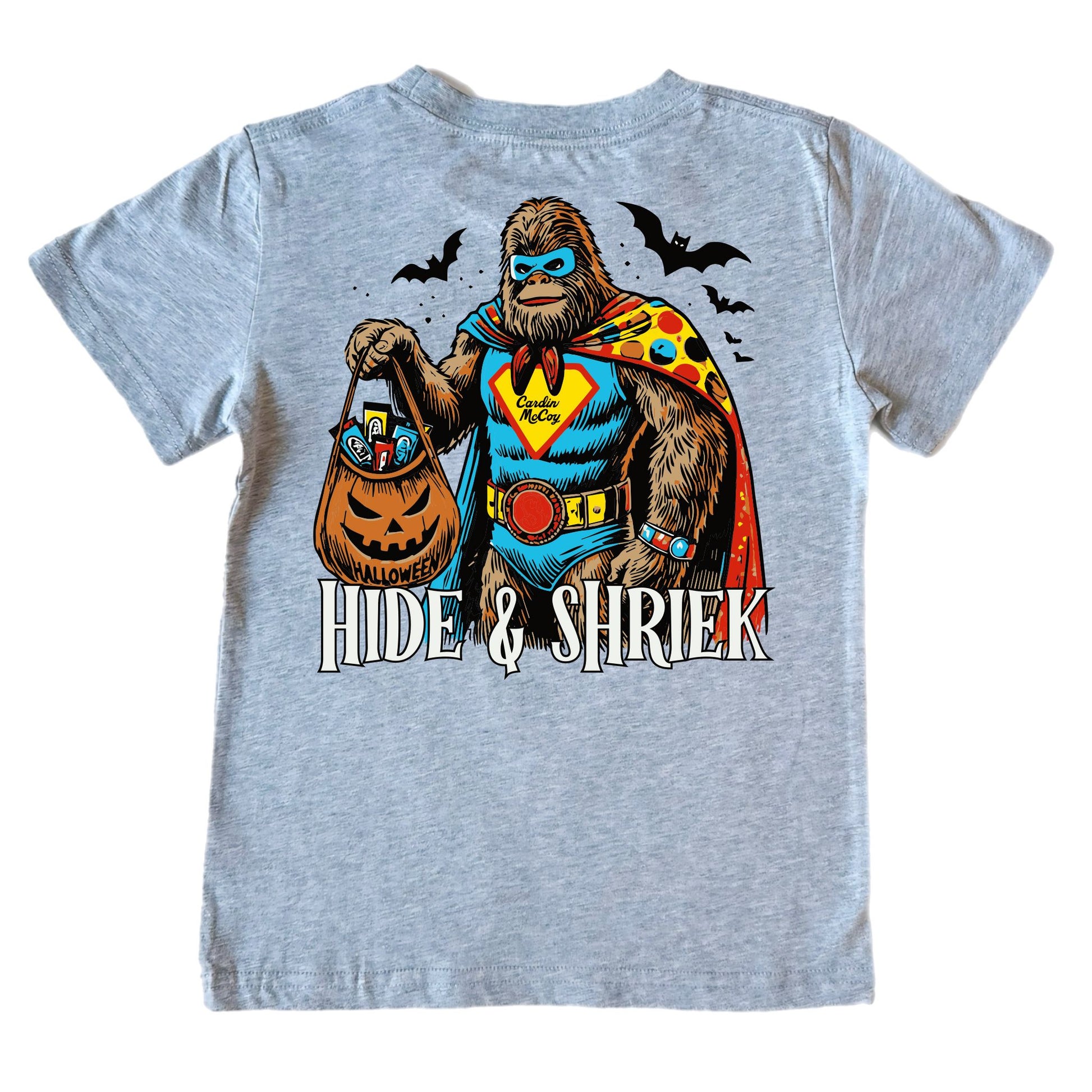 Kids' Hide & Shriek Short-Sleeve Tee Short Sleeve T-Shirt Cardin McCoy Heather Gray XXS (2/3) No Pocket