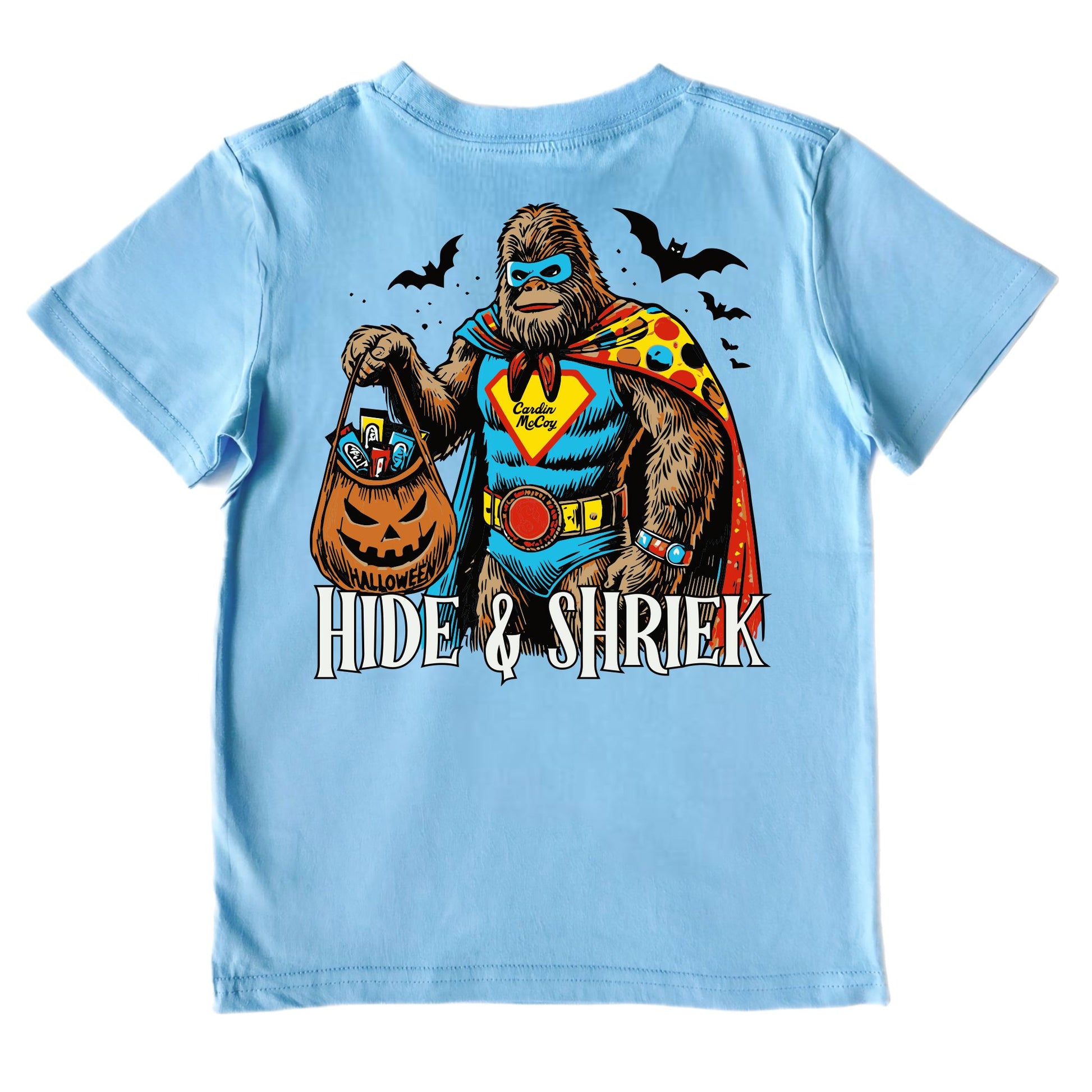 Kids' Hide & Shriek Short-Sleeve Tee Short Sleeve T-Shirt Cardin McCoy Light Blue XXS (2/3) No Pocket