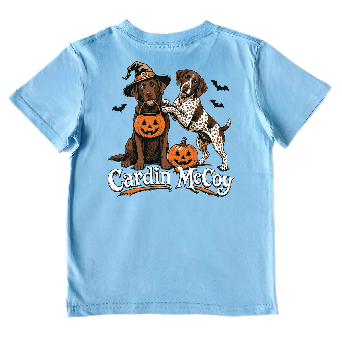 Kids' Hunting Dog Halloween Short-Sleeve Tee Short Sleeve T-Shirt Cardin McCoy Light Blue XXS (2/3) Pocket