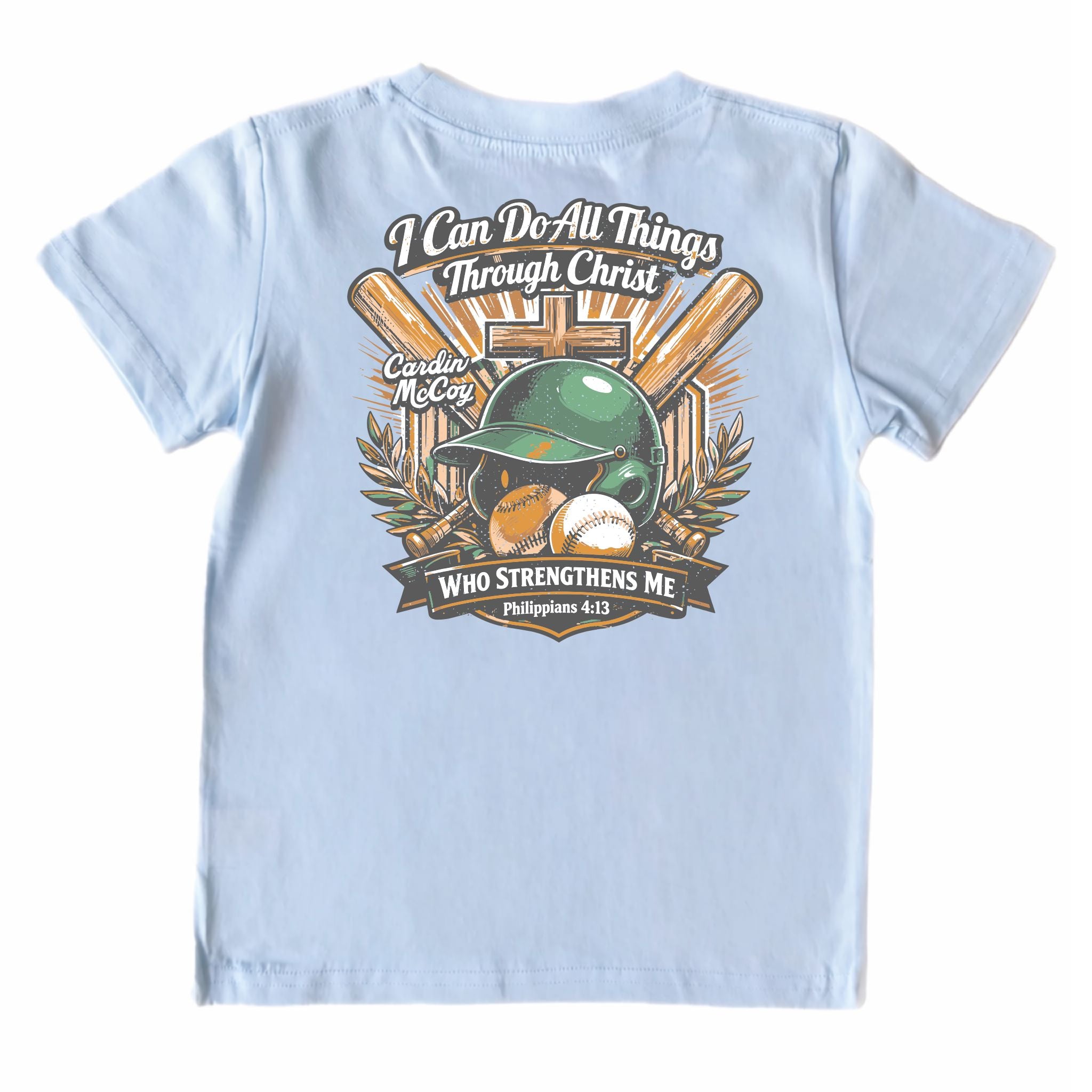 Kids' I Can Do Baseball Short-Sleeve Tee Short Sleeve T-Shirt Cardin McCoy Cool Blue XXS (2/3) Pocket