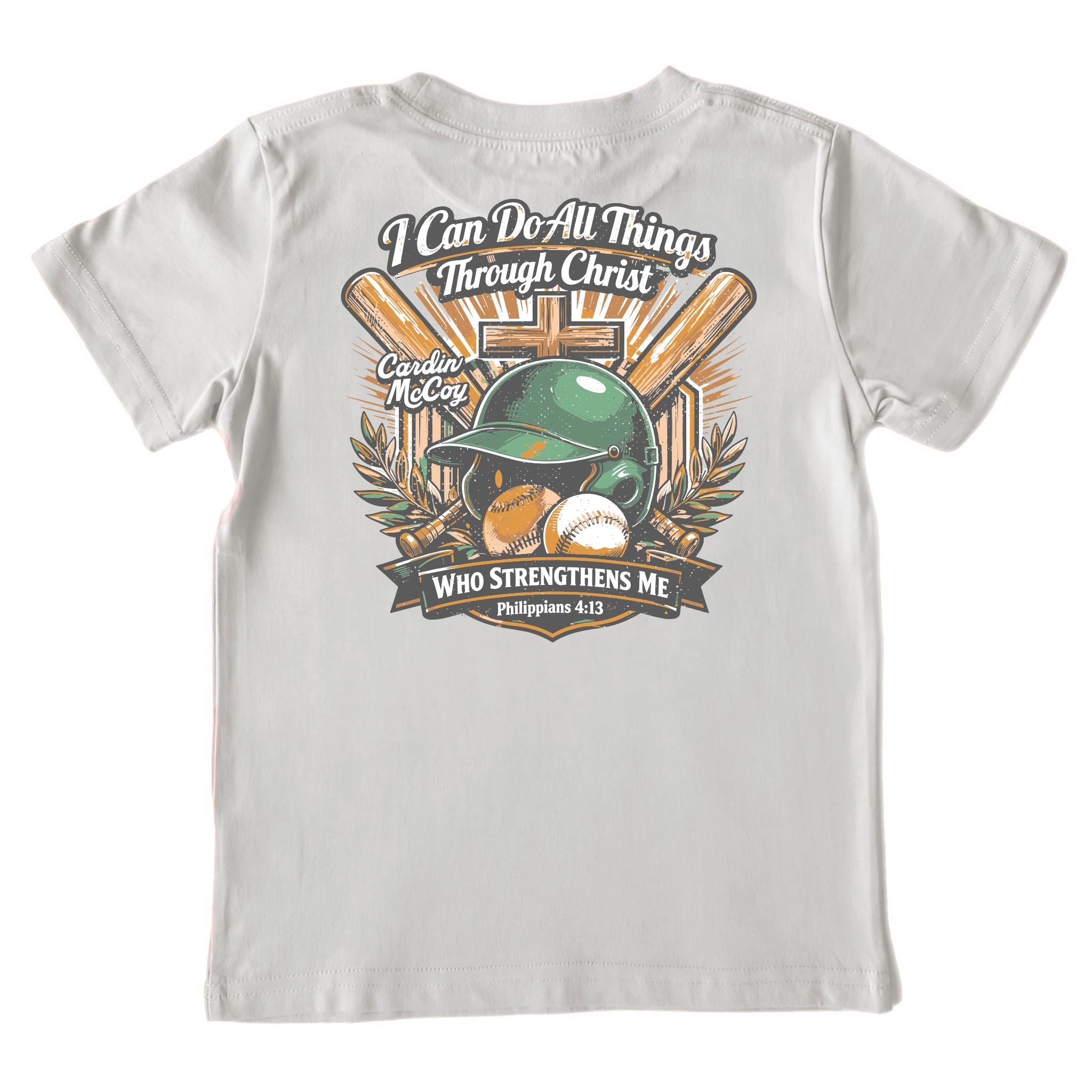 Kids' I Can Do Baseball Short-Sleeve Tee Short Sleeve T-Shirt Cardin McCoy Ice Gray XXS (2/3) Pocket